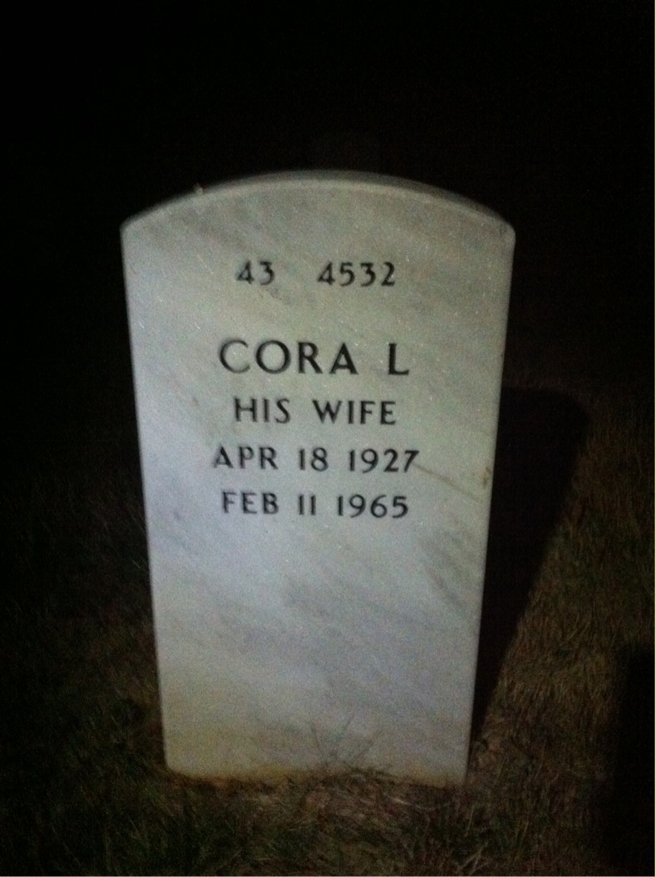 Back of headstone — Van Edwards