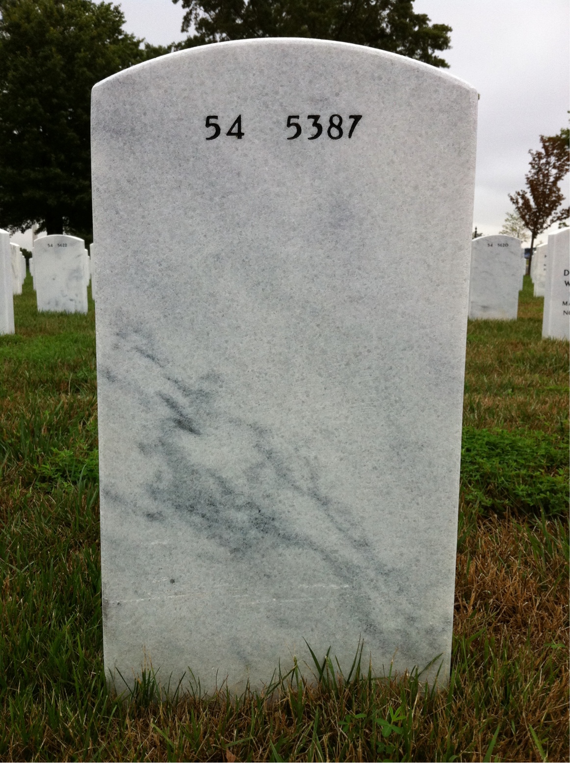 Back of headstone — William Babington