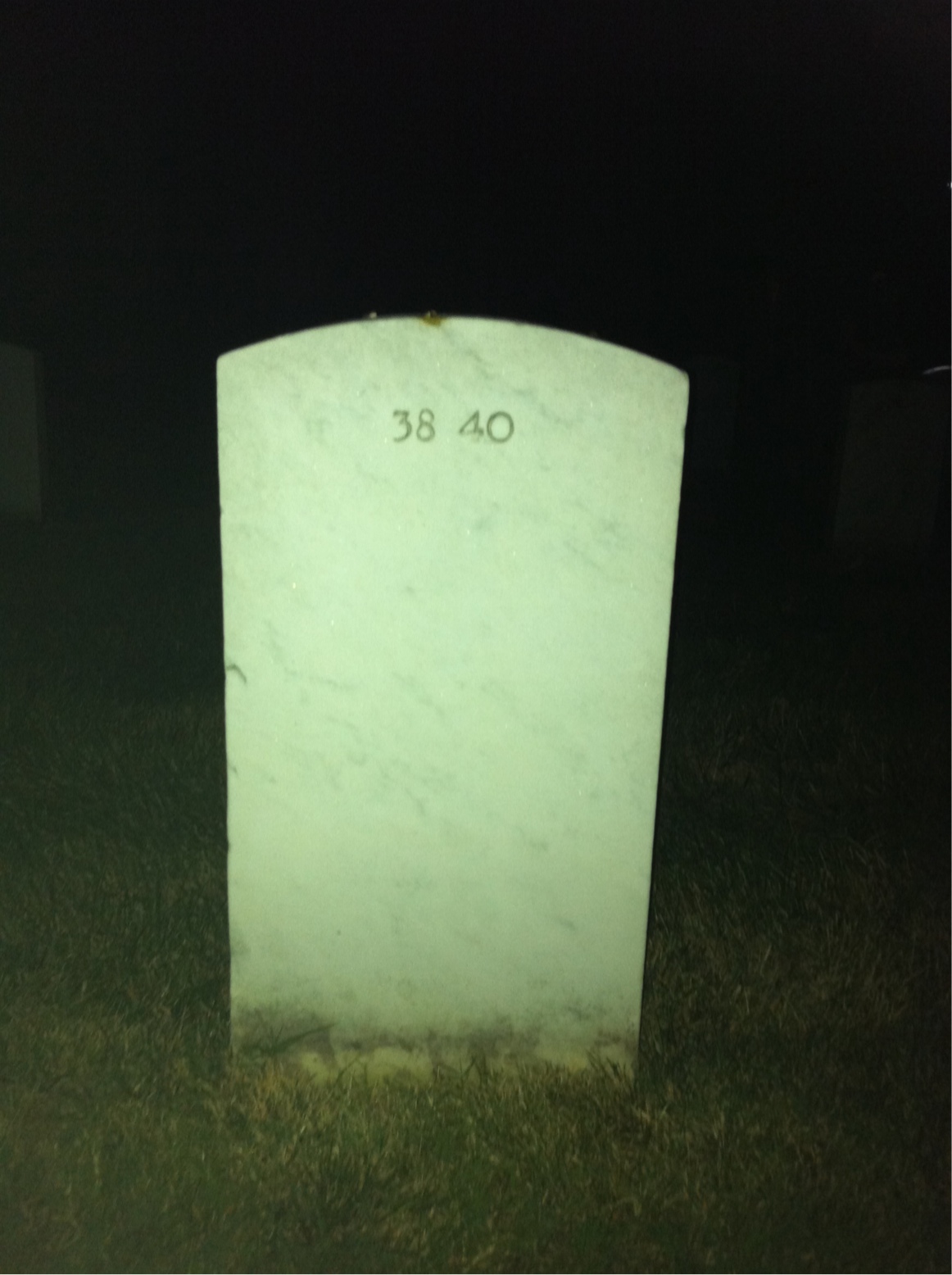Back of headstone — William M Russell