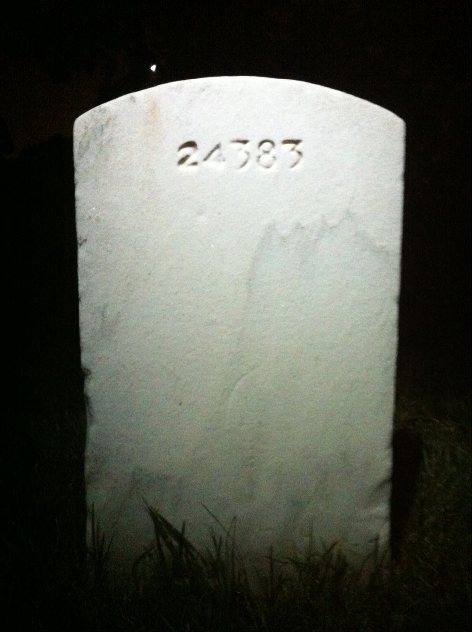 Back of headstone — Frank Baumann