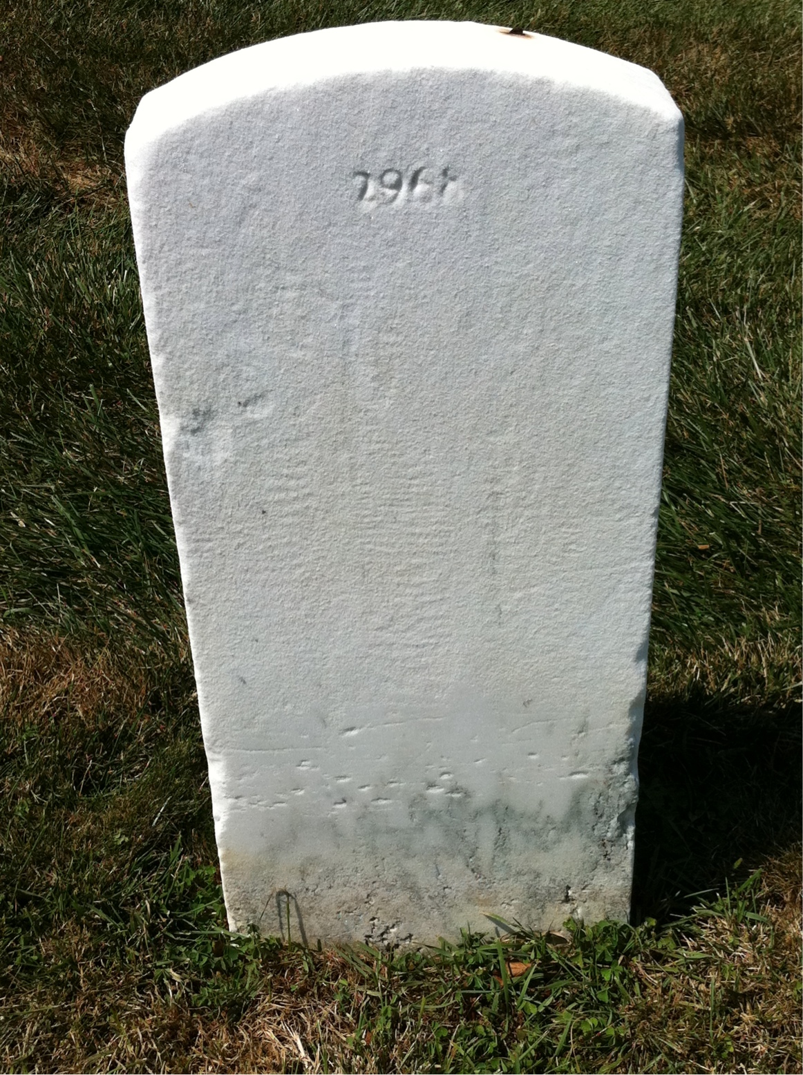 Back of headstone — Cecil Moorman