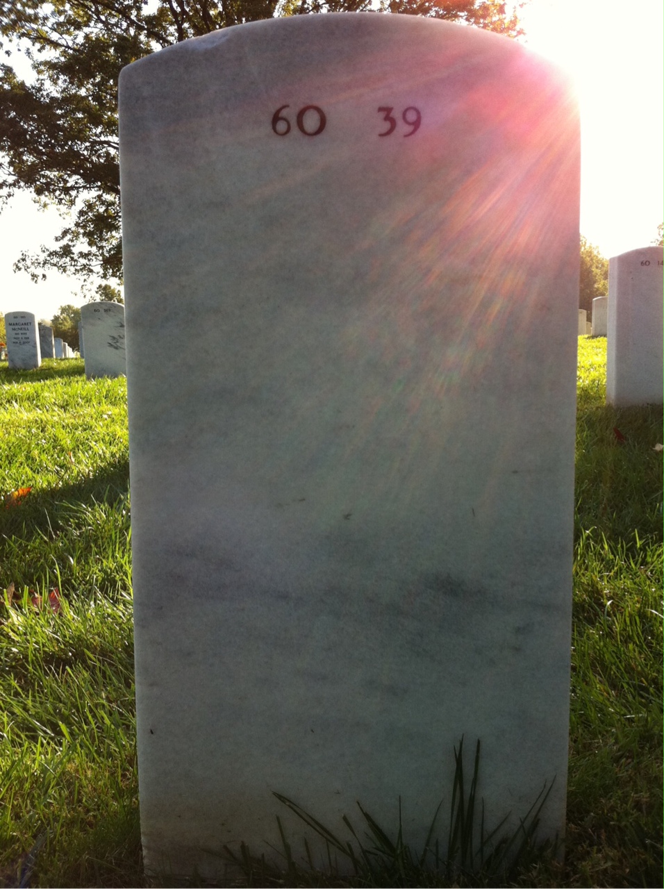 Back of headstone — Jerome Labran