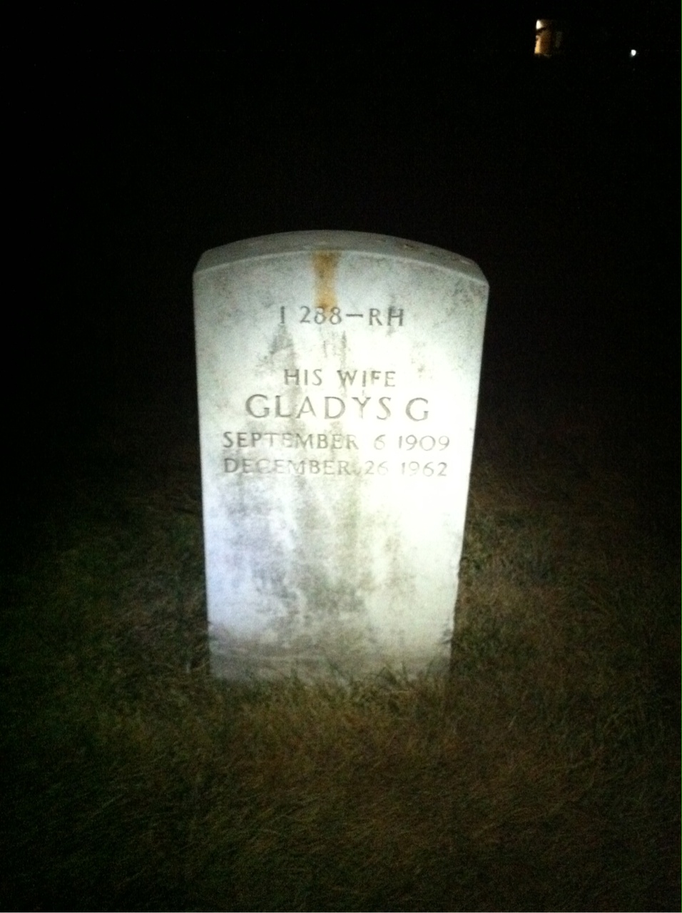Back of headstone — Edgar Allison