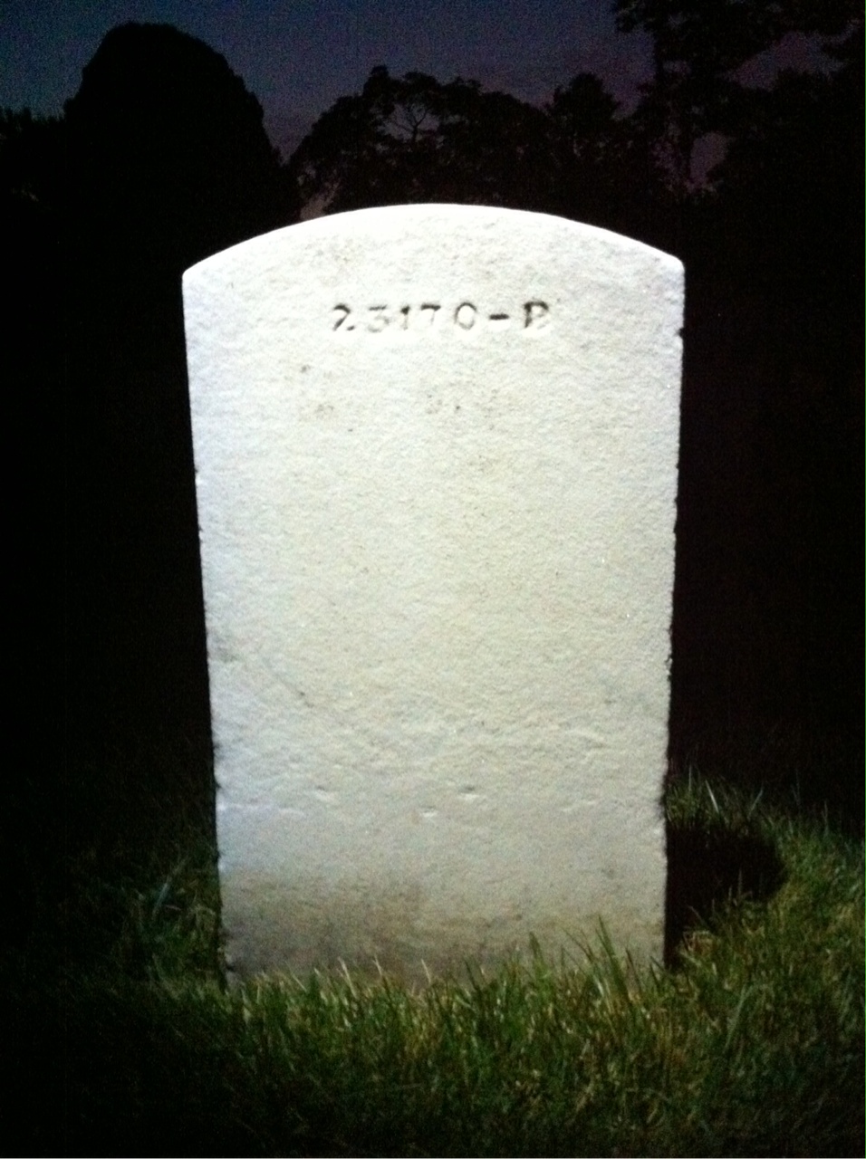 Back of headstone — Michael Muziko