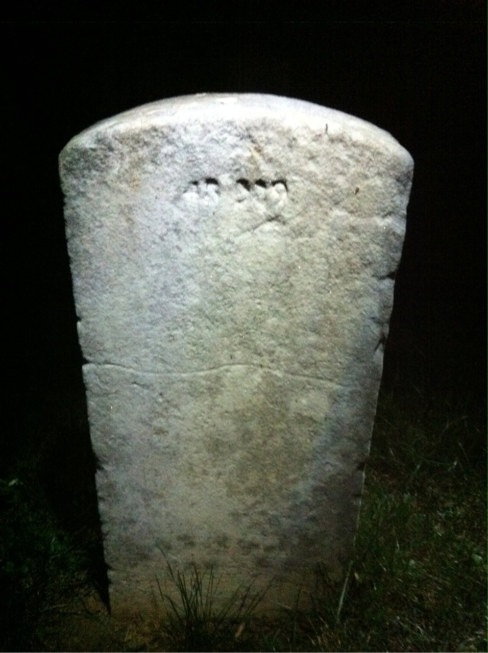 Back of headstone — Warren Moore