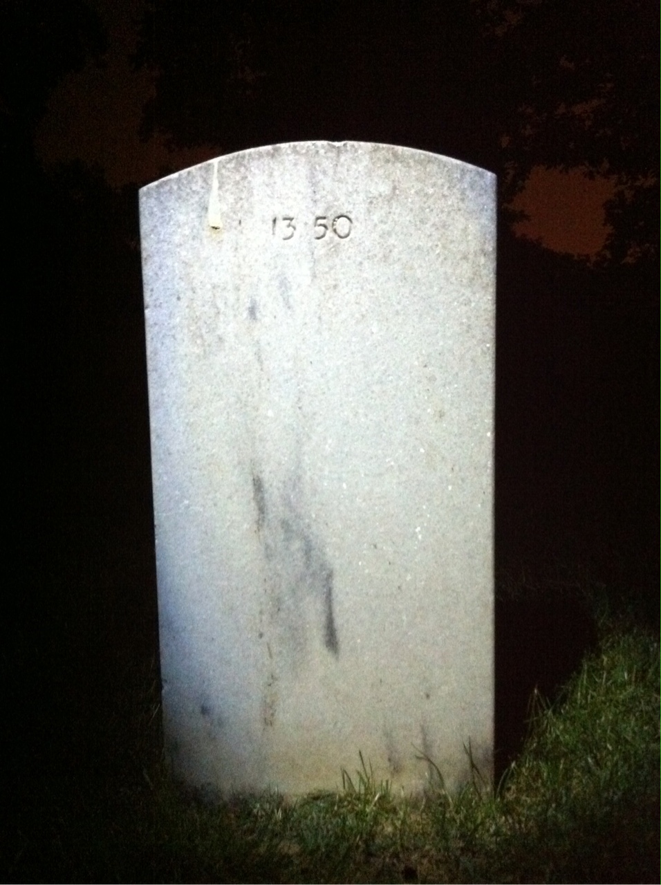 Back of headstone — Robert Gould Reid