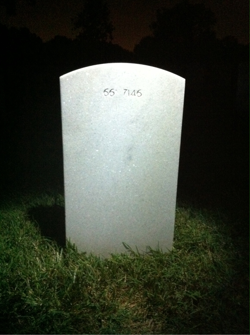 Back of headstone — John Morton