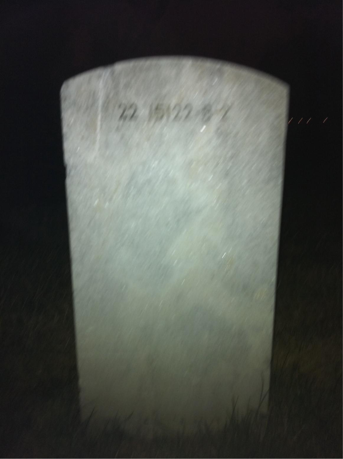 Back of headstone — John Armstrong