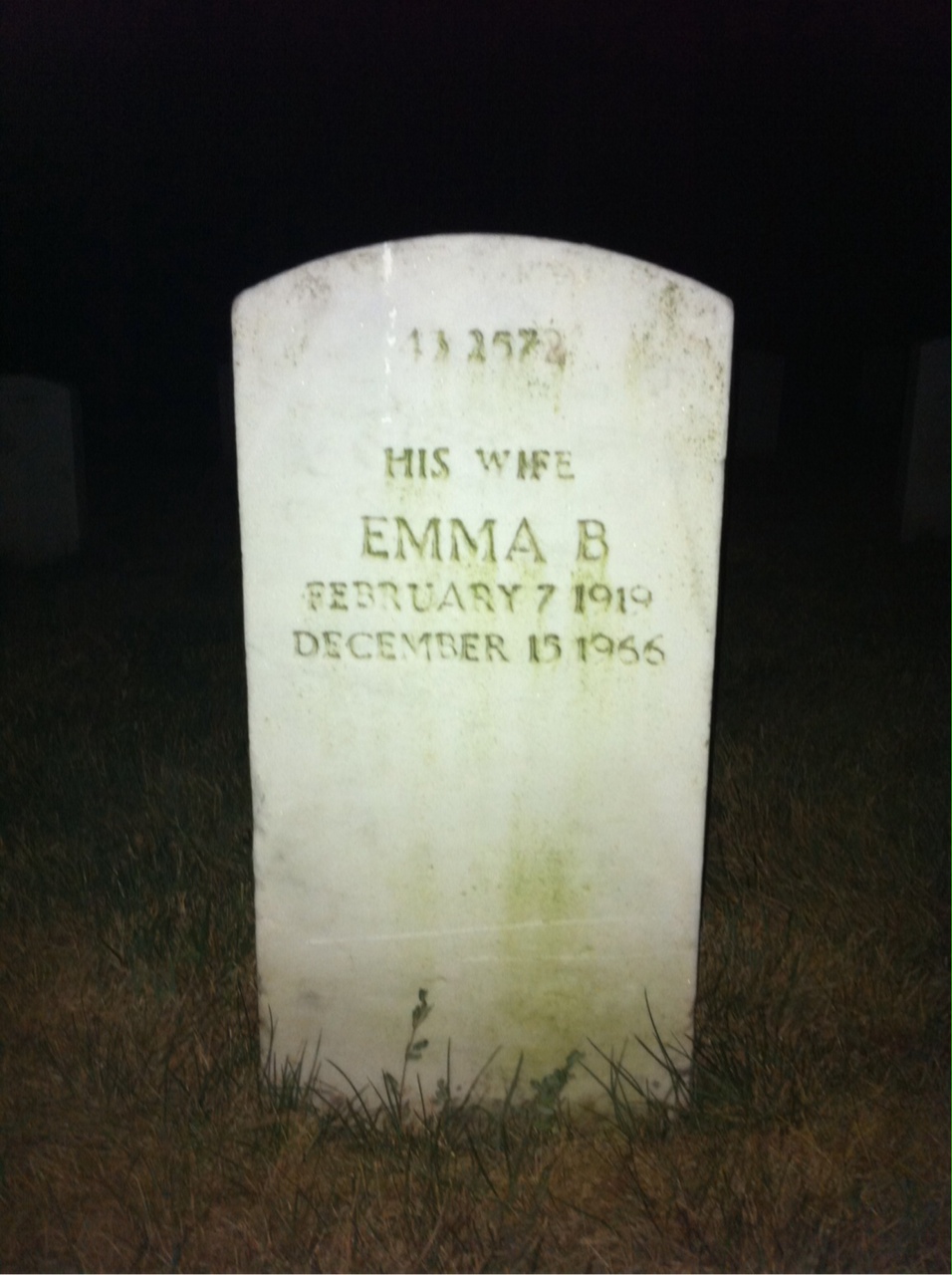 Back of headstone — Leon Monteith
