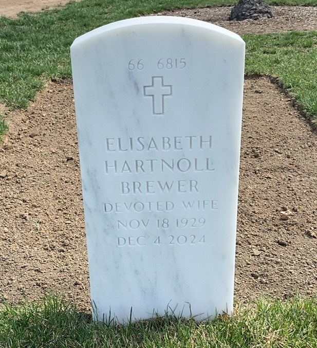 Back of headstone — Harry Brewer