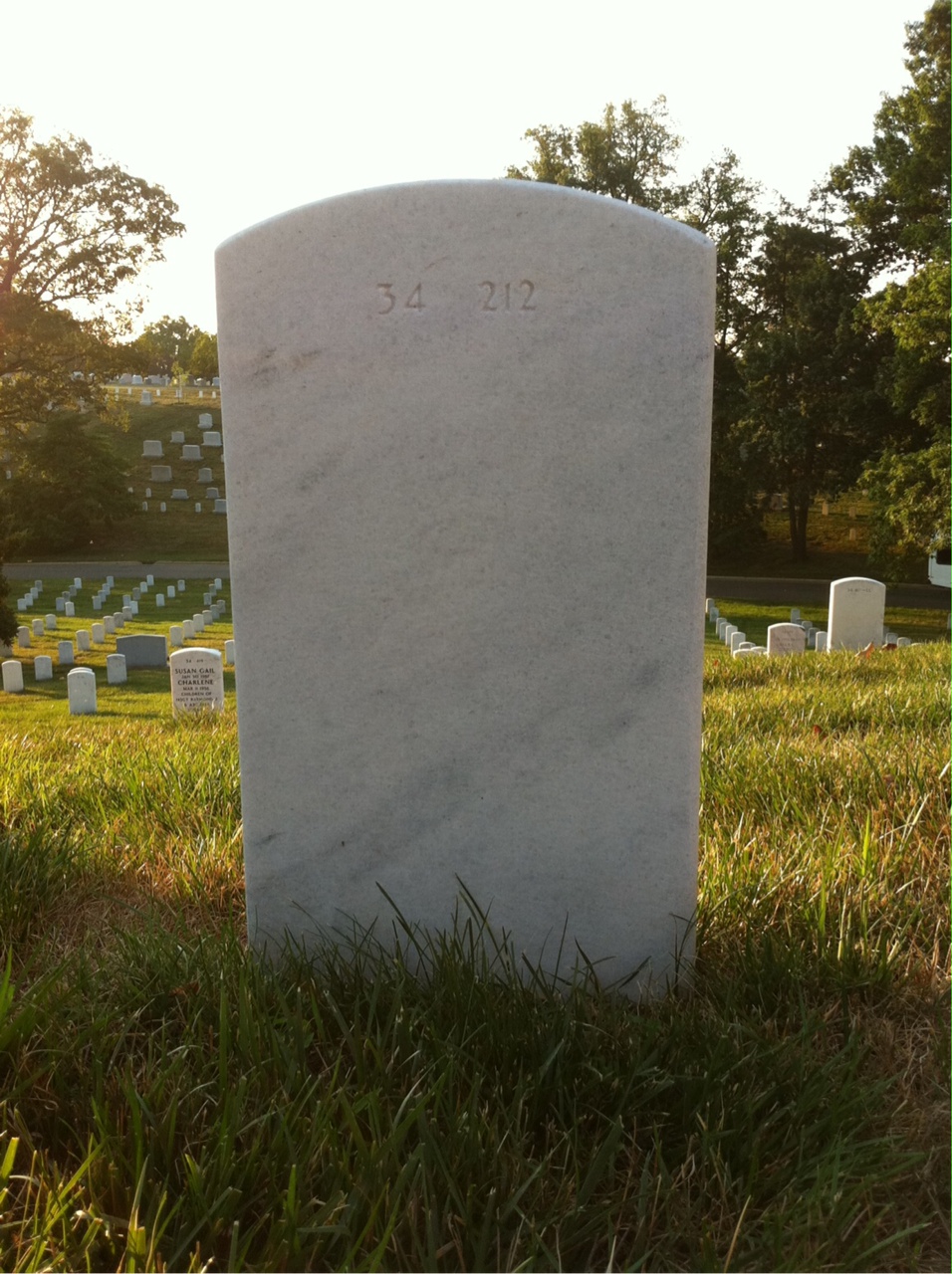 Back of headstone — Robert White