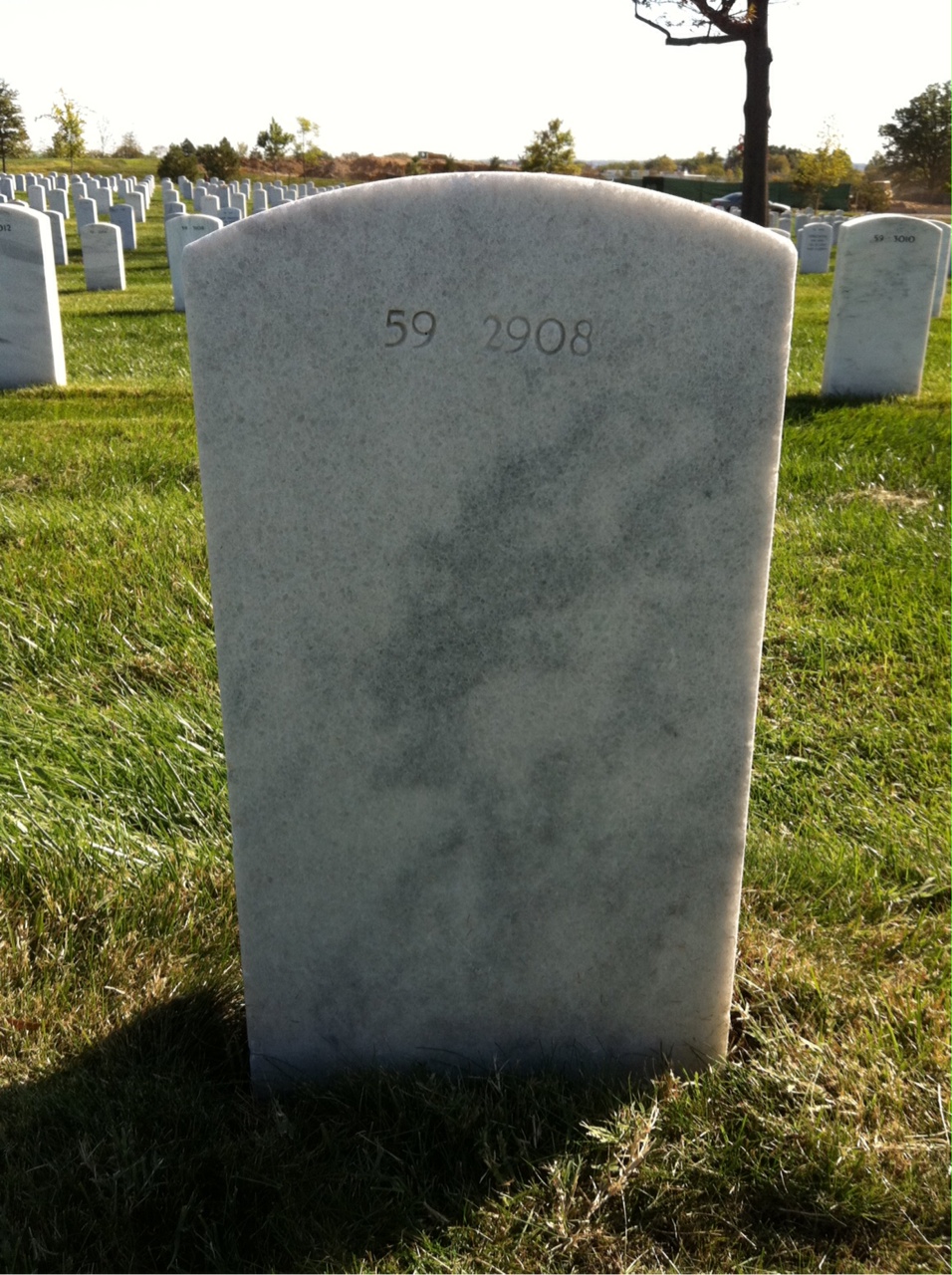 Back of headstone — William T Cottingham