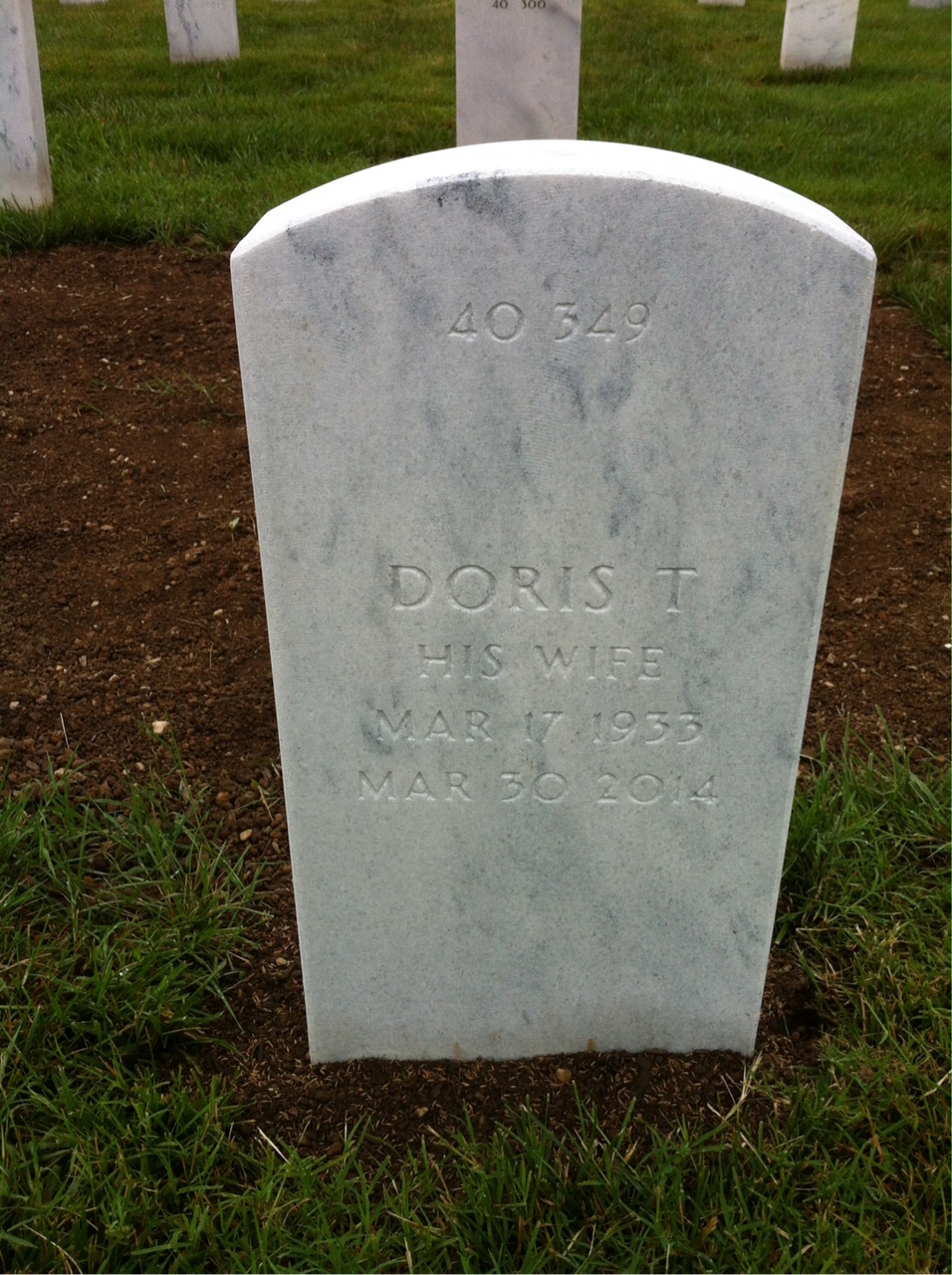 Back of headstone — Lawrence Sneed