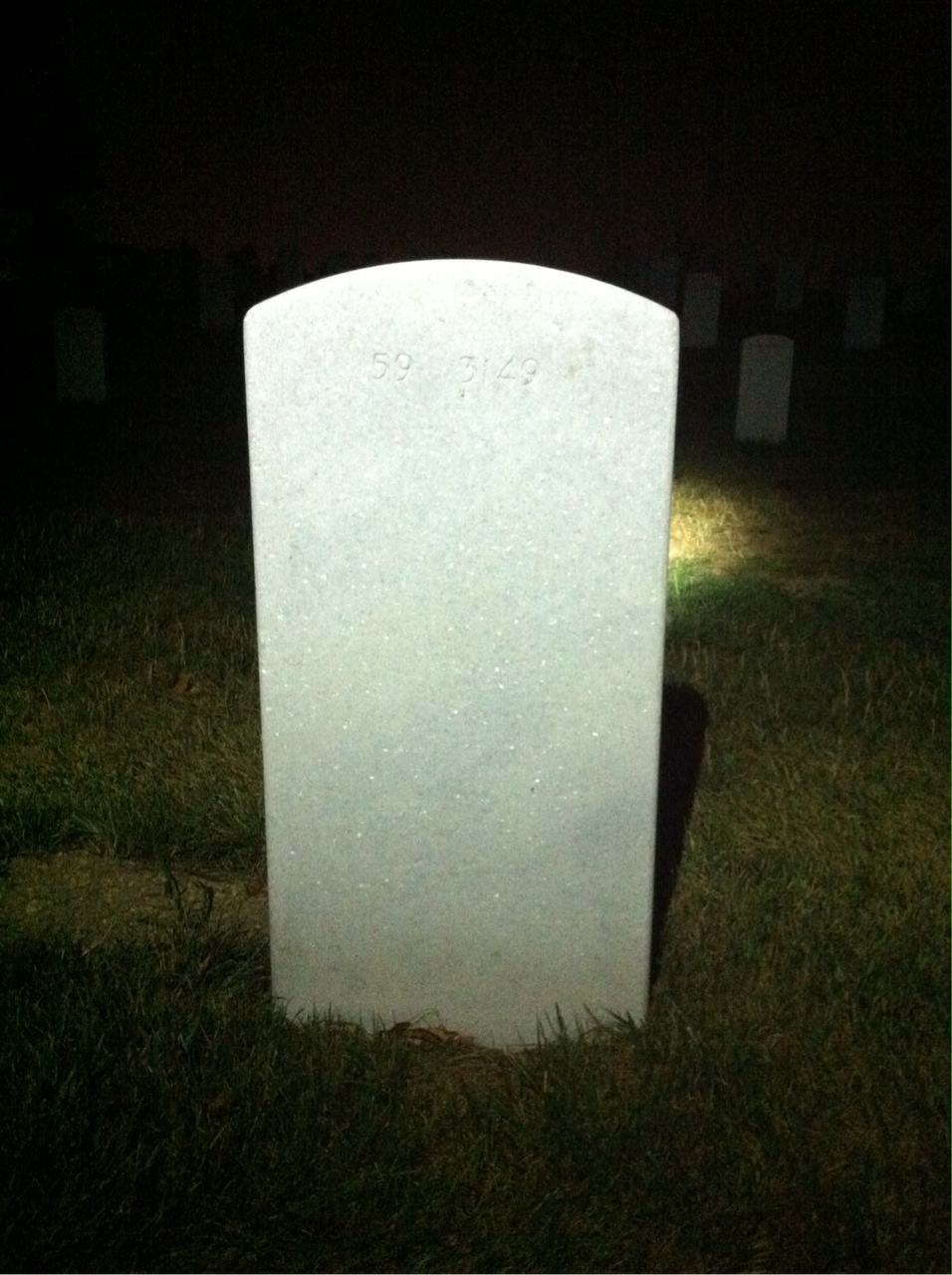 Back of headstone — Edward Monsour