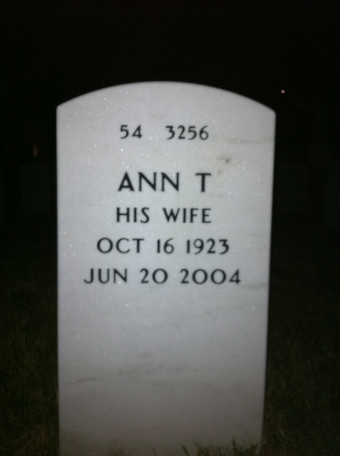 Back of headstone — James Vail