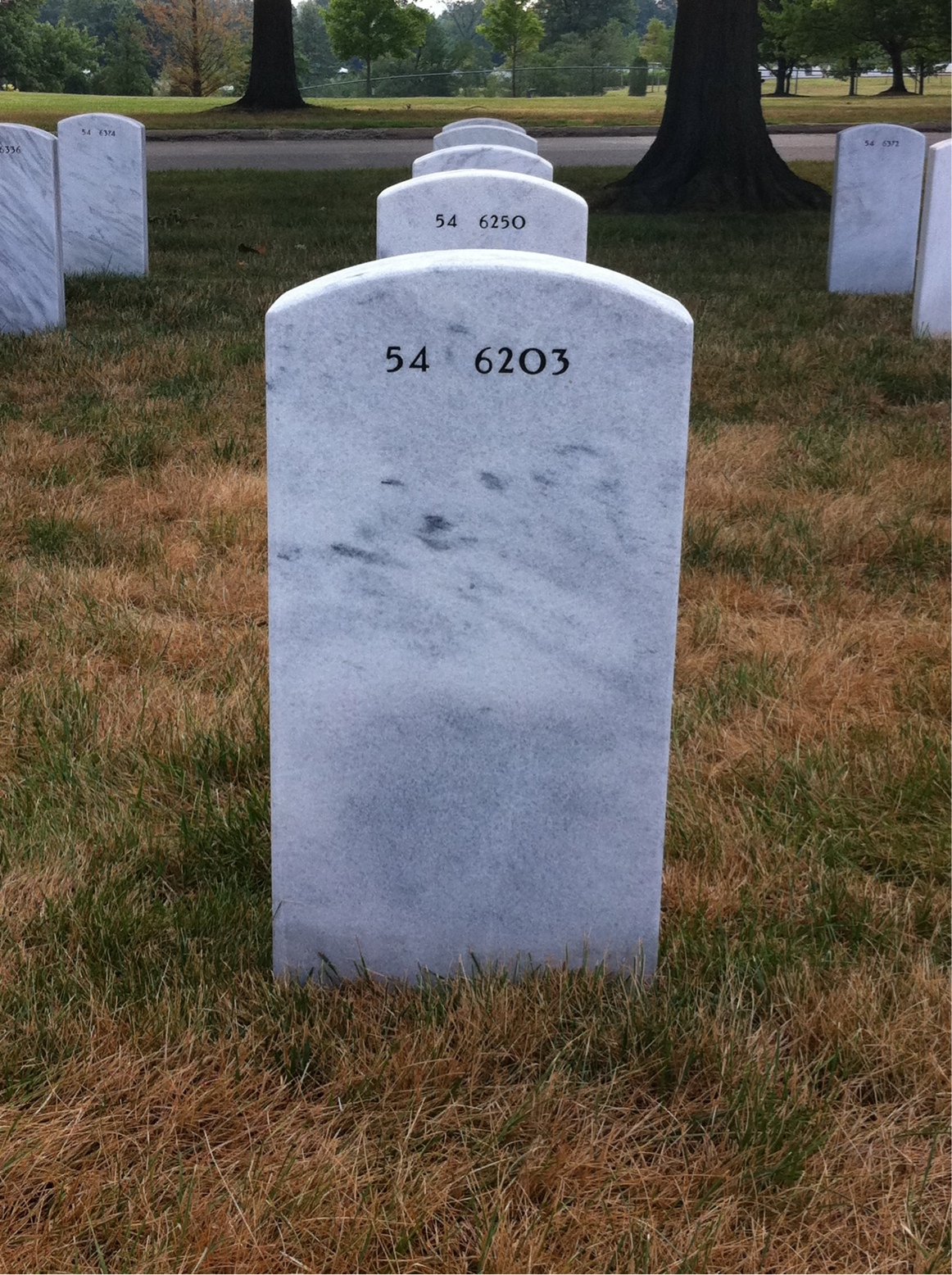 Back of headstone — James East