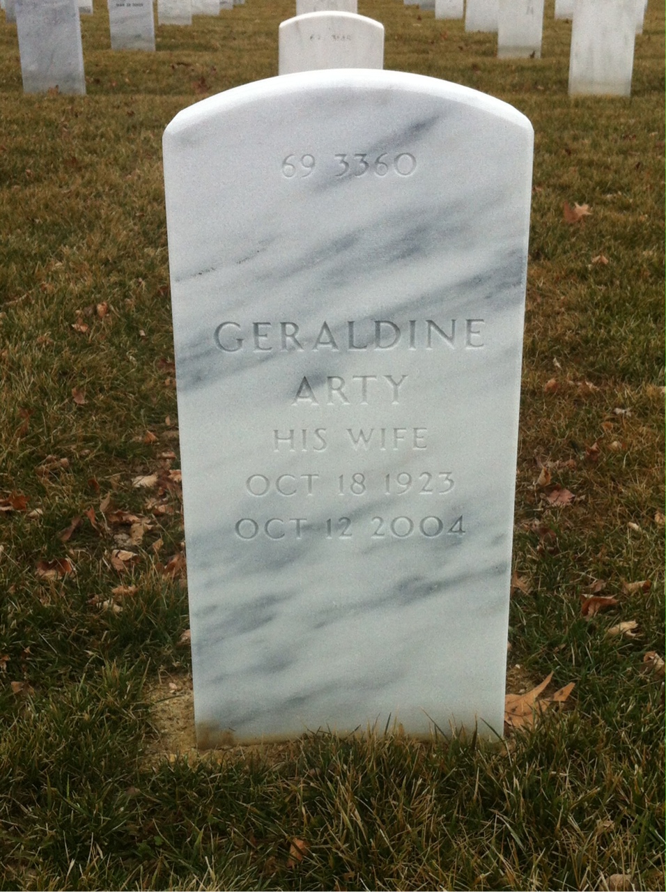 Back of headstone — Christian George