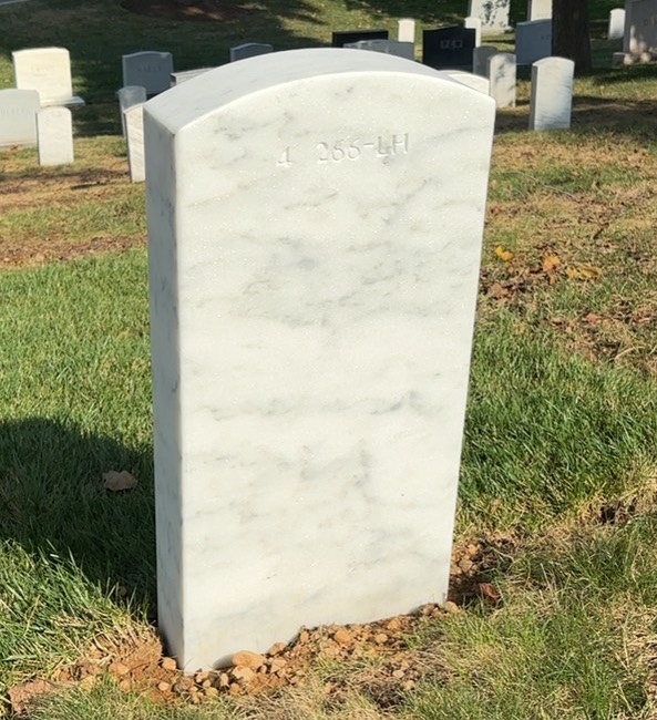 Back of headstone — Dan J Kizer
