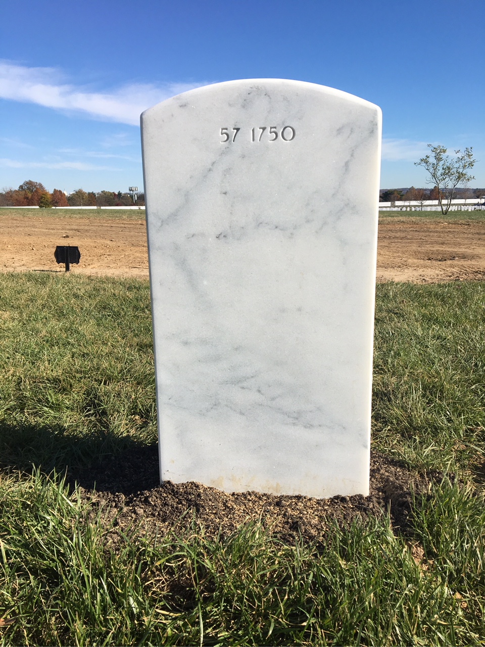 Back of headstone — William Wayne Johnston