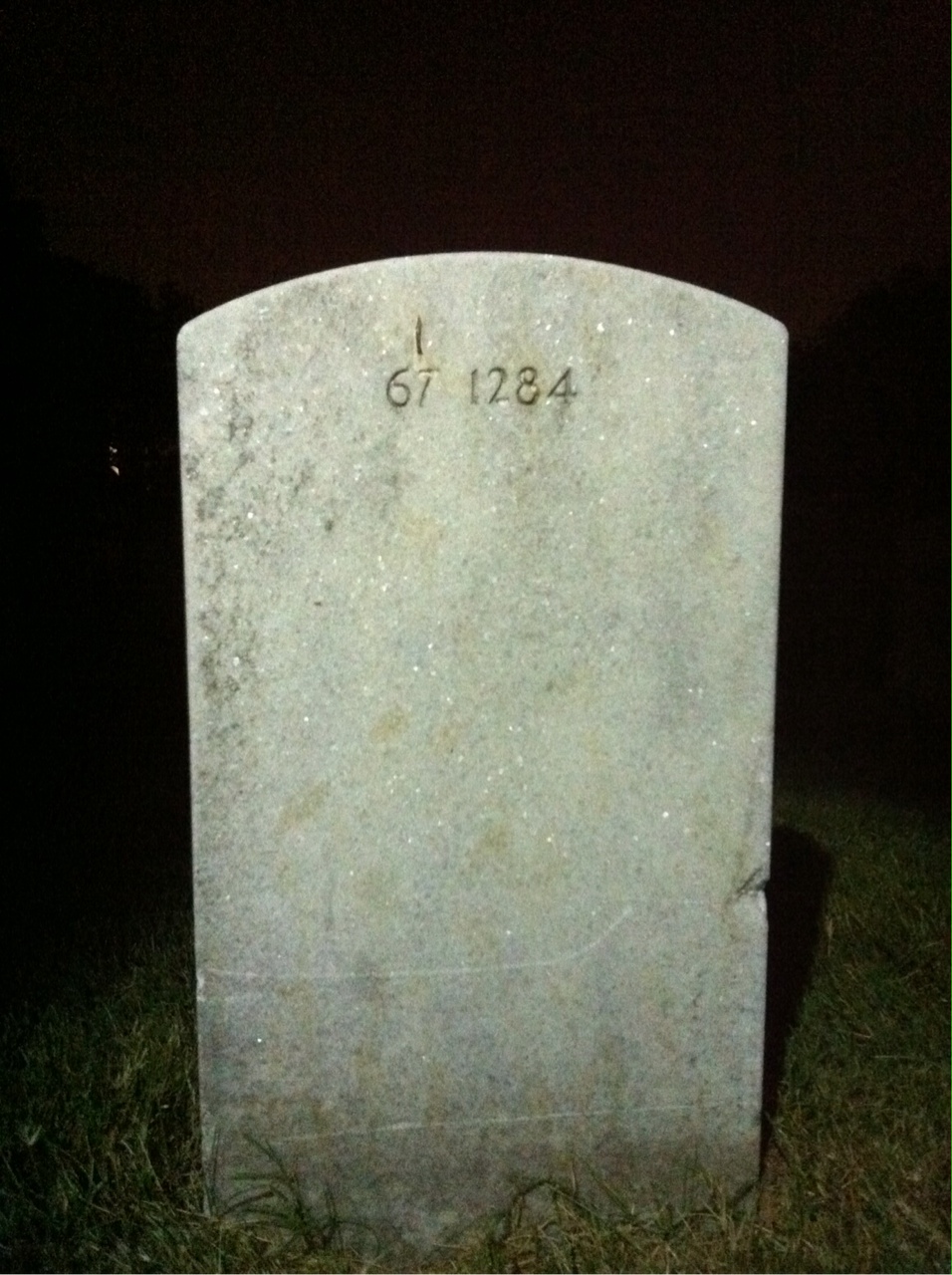 Back of headstone — Thomas Joseph Rupley
