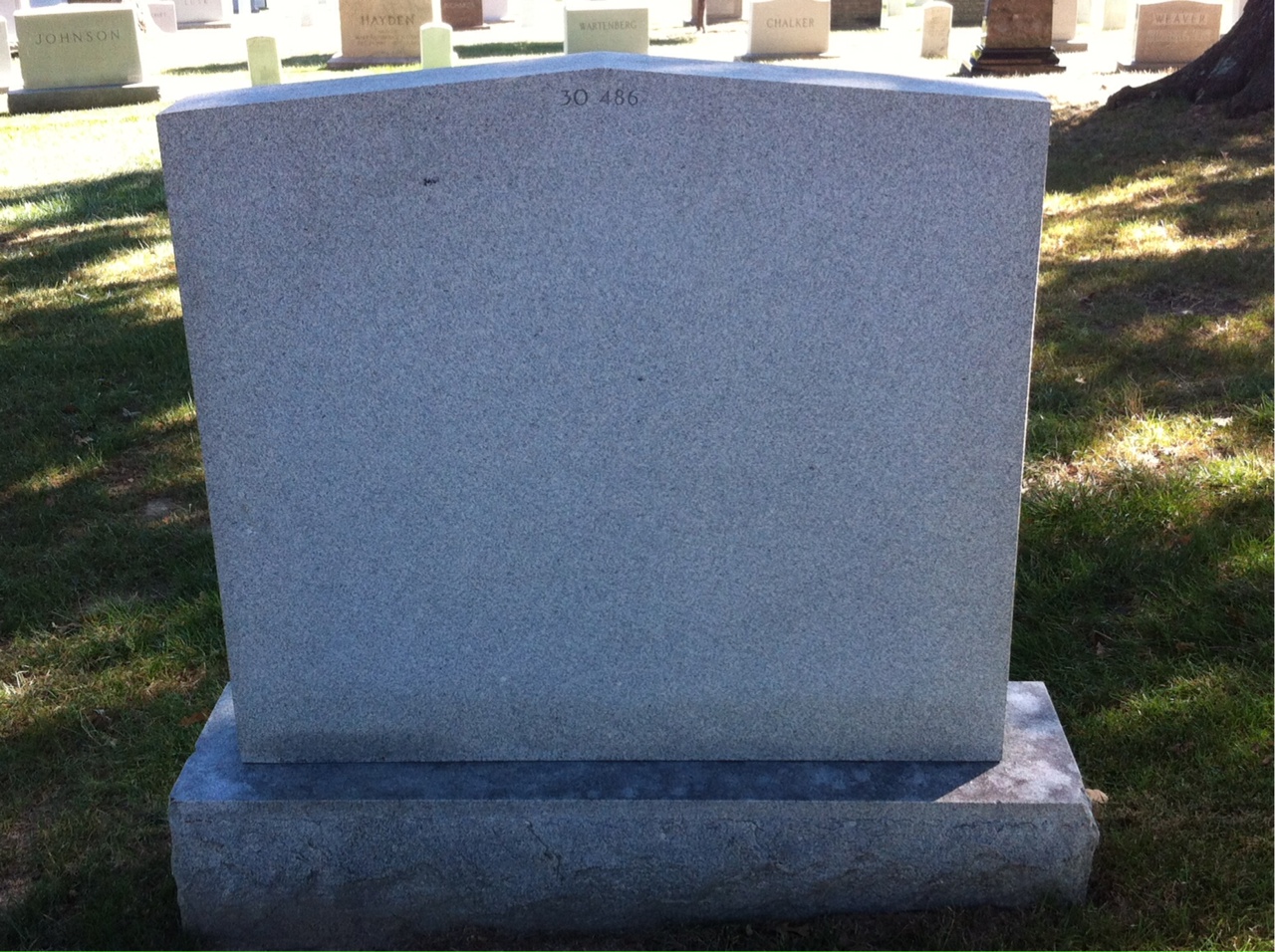 Back of headstone — James Mckain