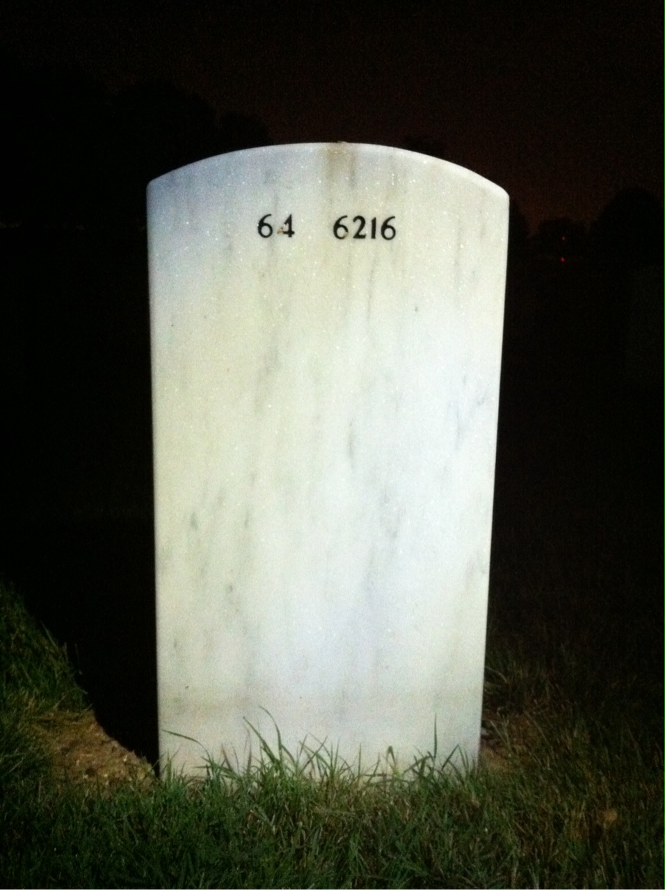 Back of headstone — Nathan Fendig