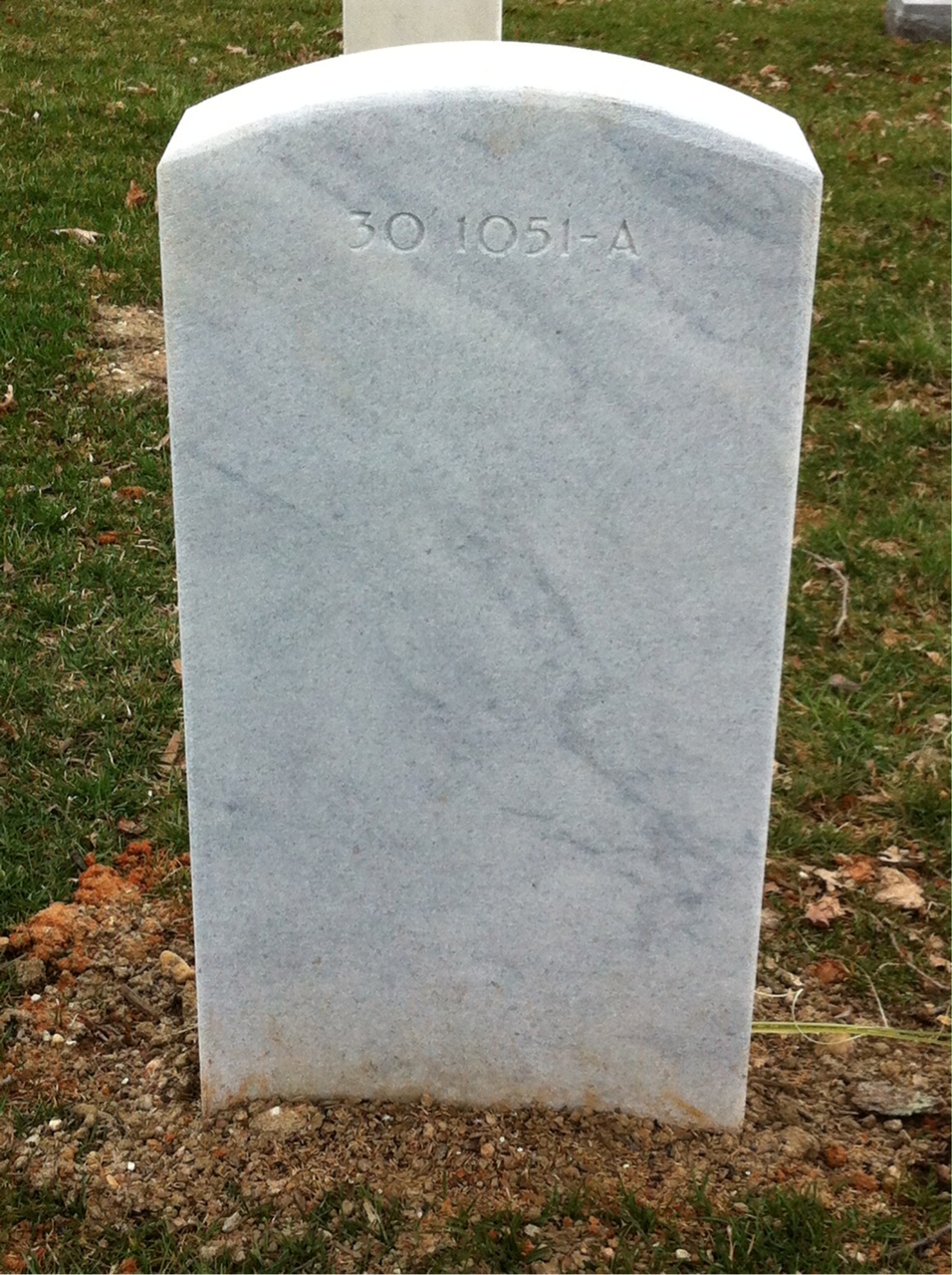 Back of headstone — Julian Minard