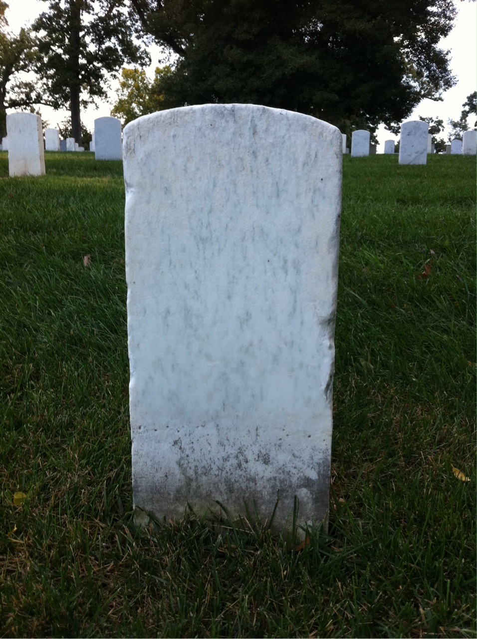 Back of headstone — Benjamin Monroe