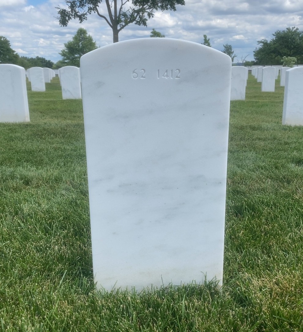 Back of headstone — Thomas Joseph Walsh