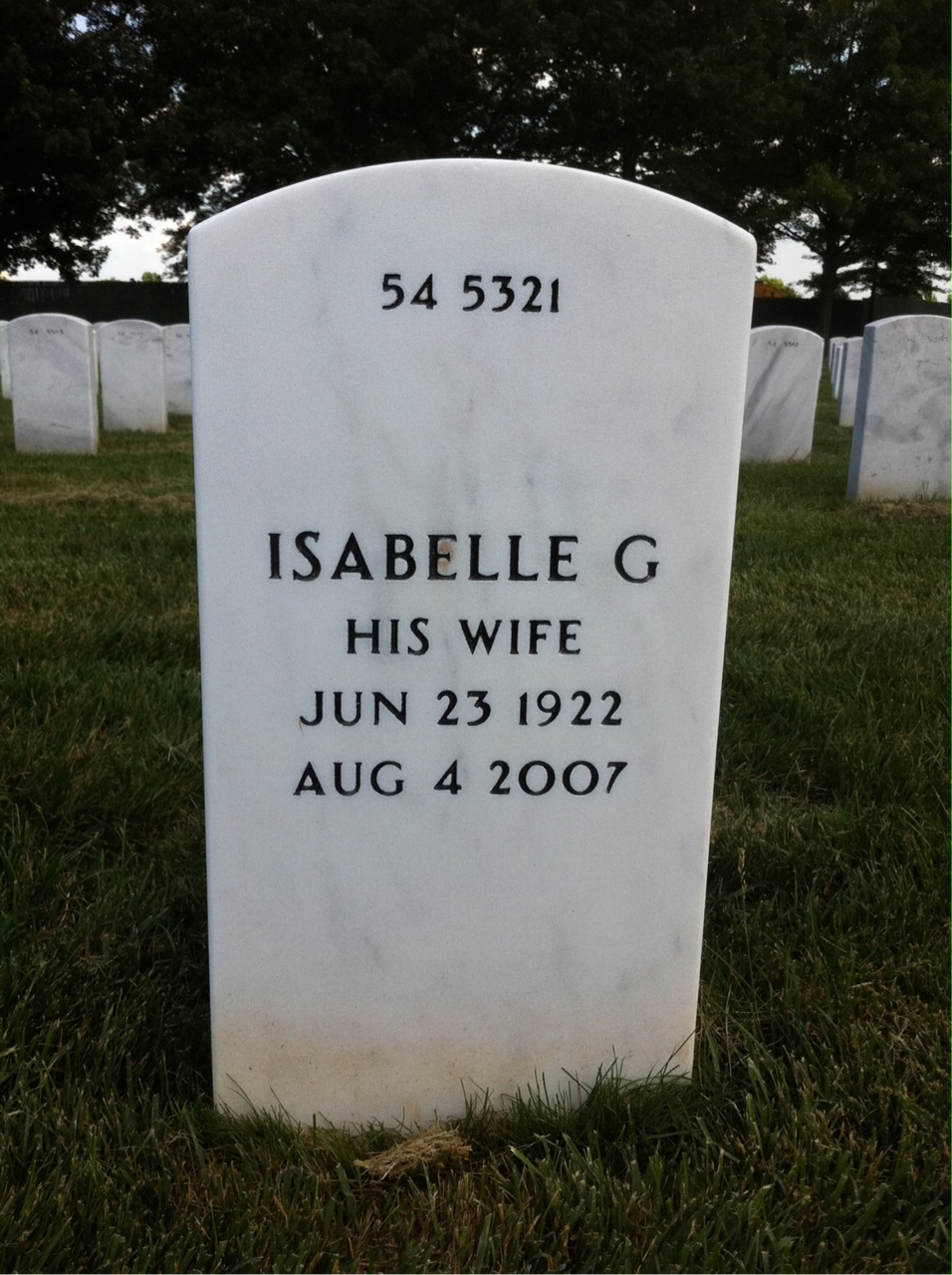 Back of headstone — Herman Needles