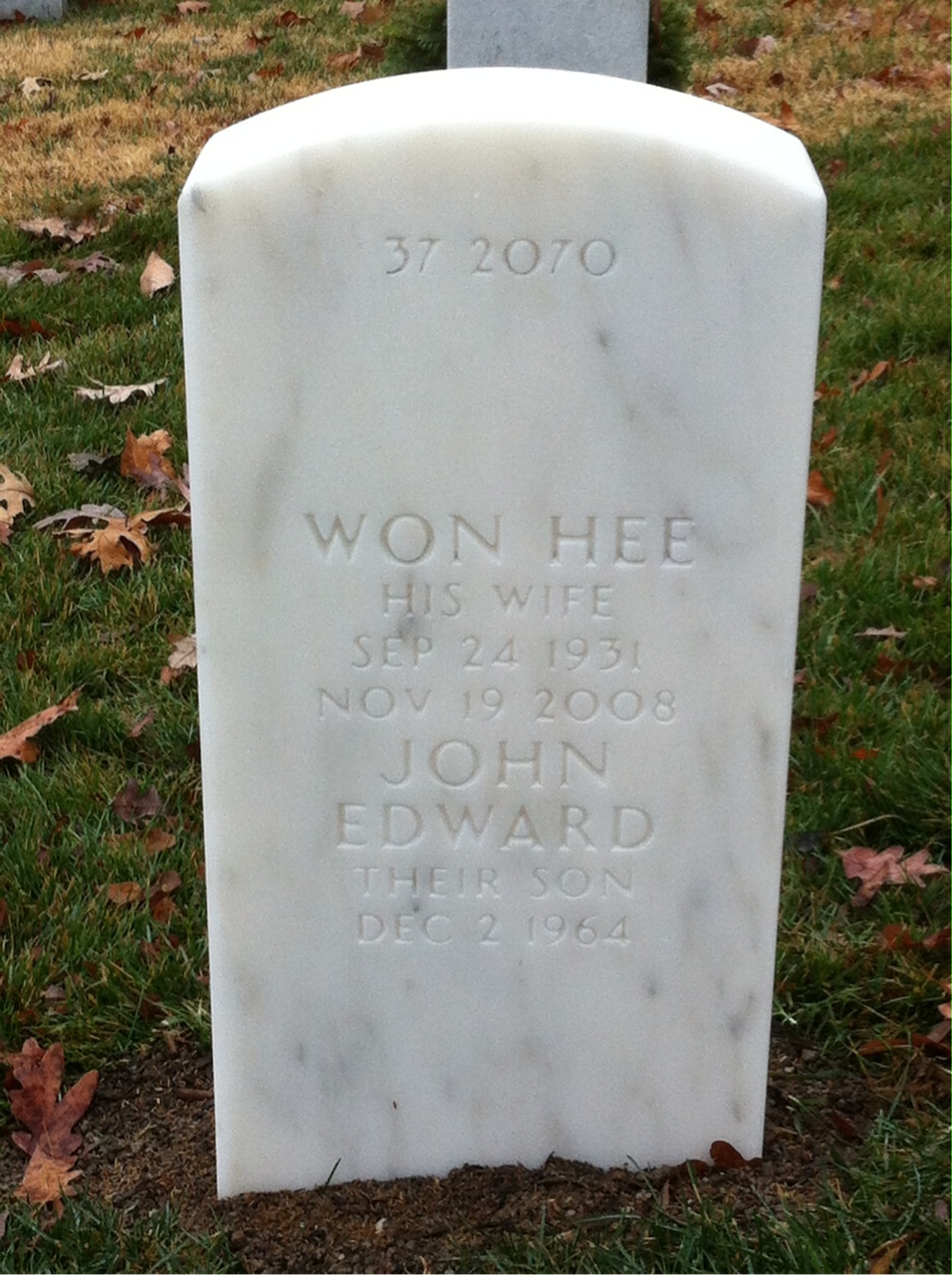 Back of headstone — Timothy Lawton