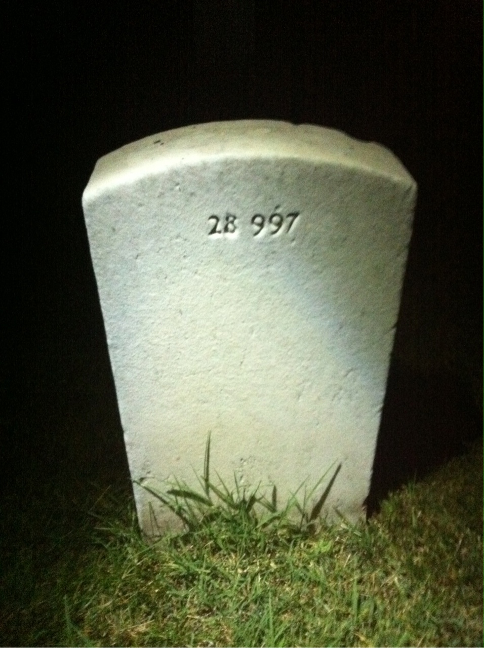 Back of headstone — Frank Morris