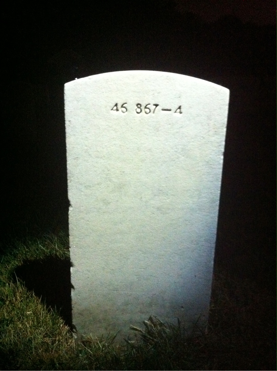 Back of headstone — William Andrews