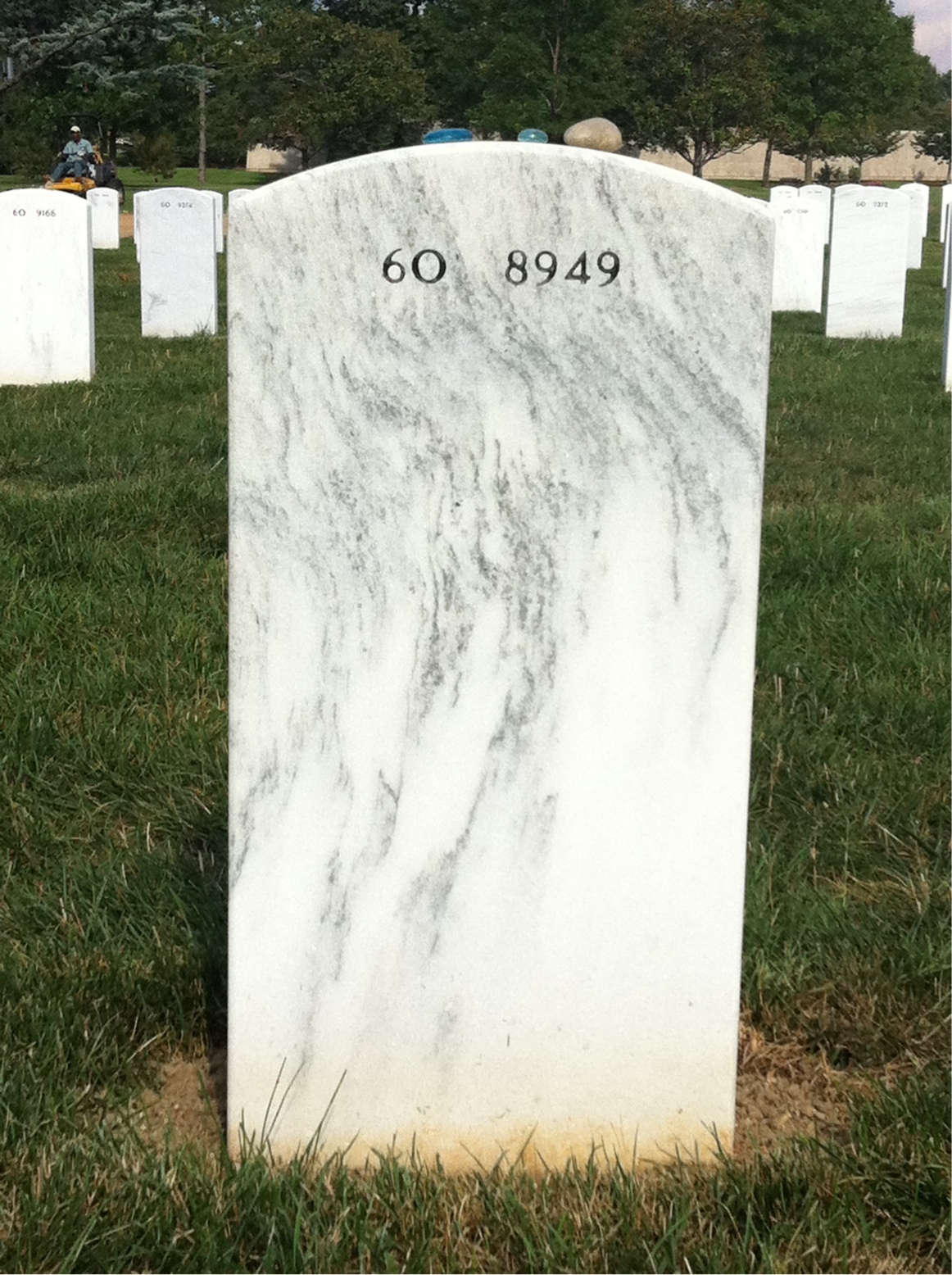 Back of headstone — Wendell Collins