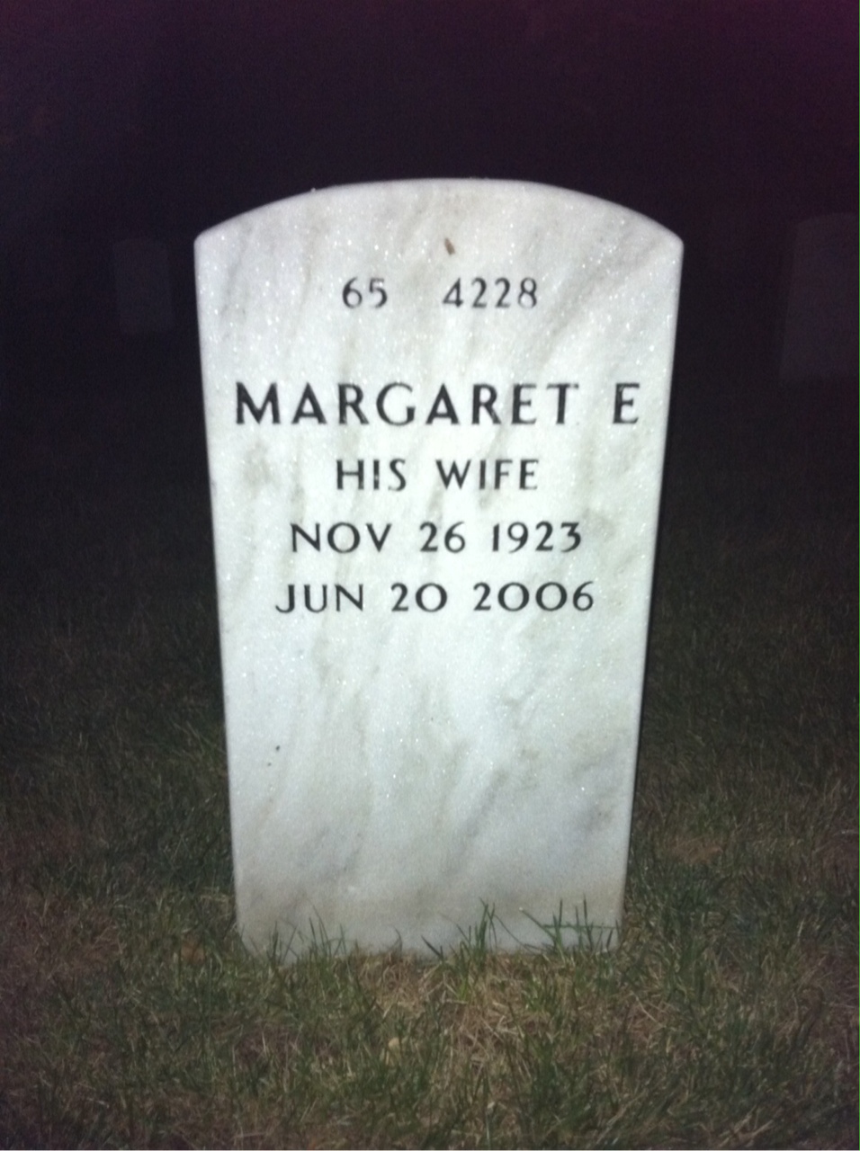 Back of headstone — Clyde Brown