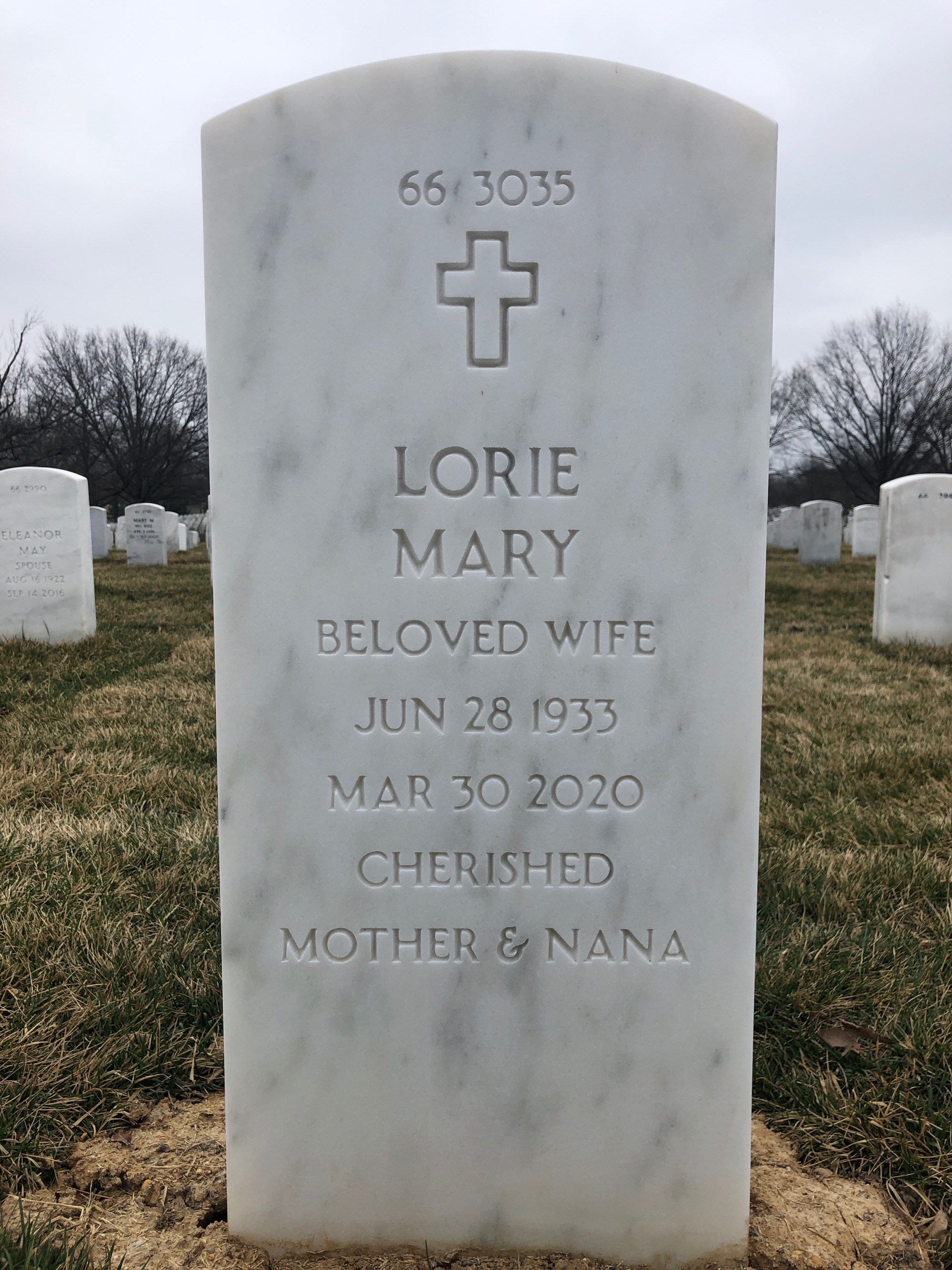 Back of headstone — William Roberts