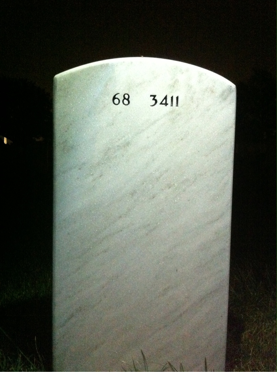 Back of headstone — Richard Mehr