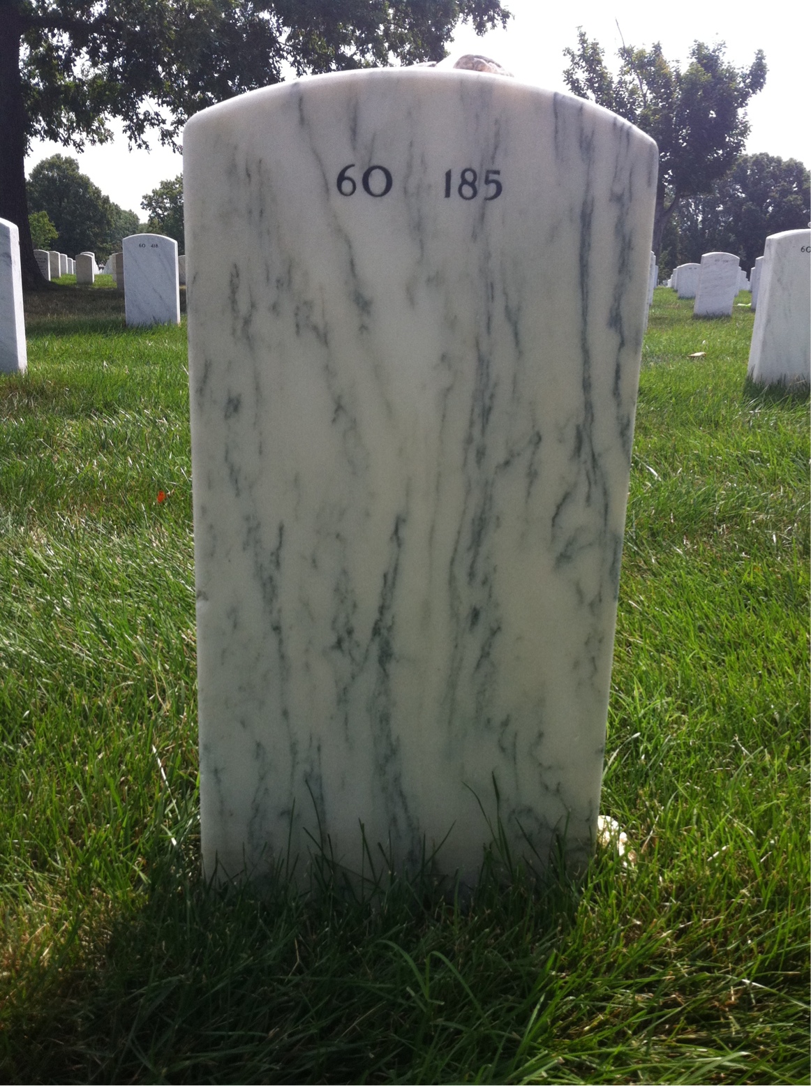 Back of headstone — John Johnston