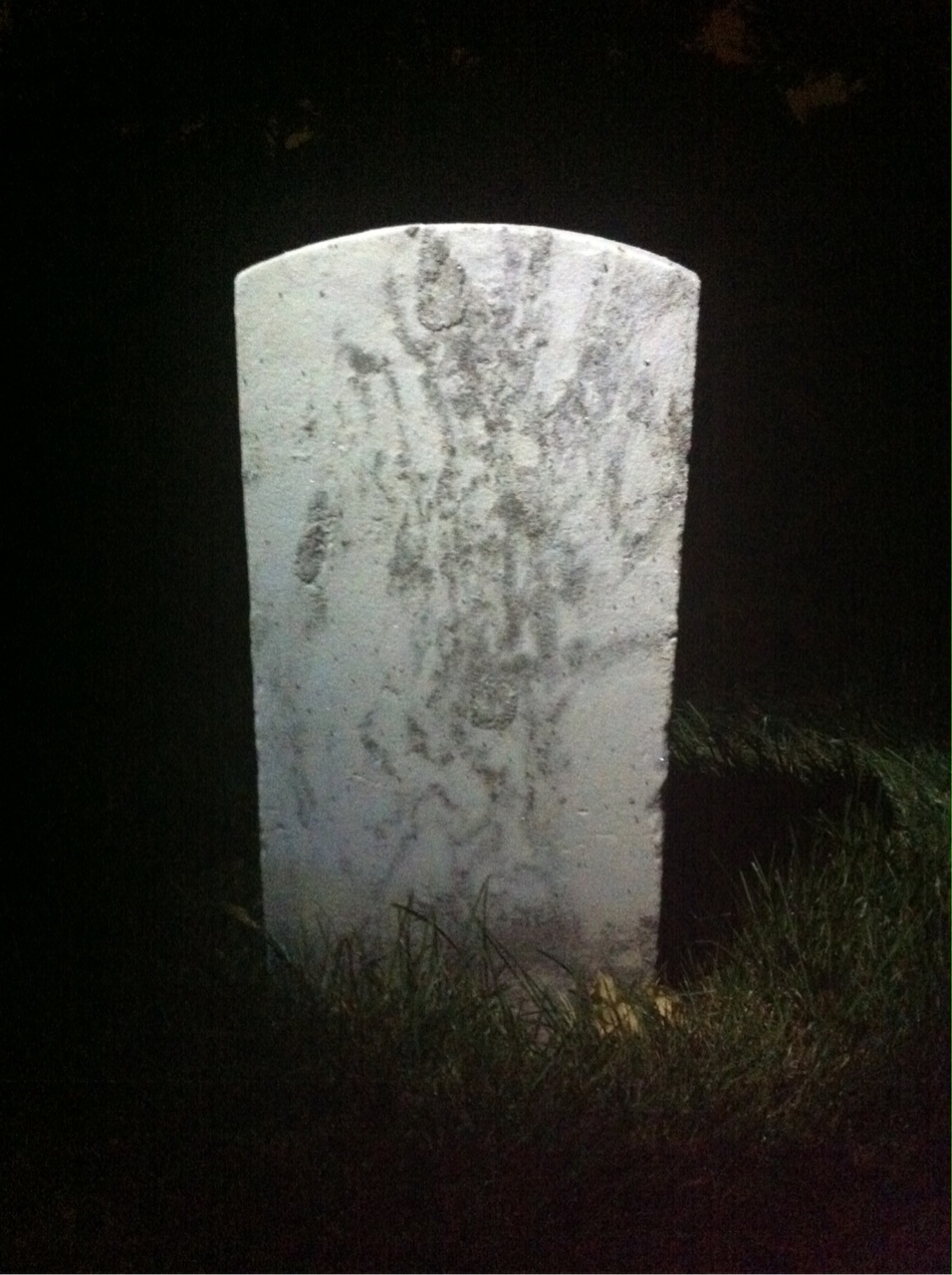 Back of headstone — Oliver Monk