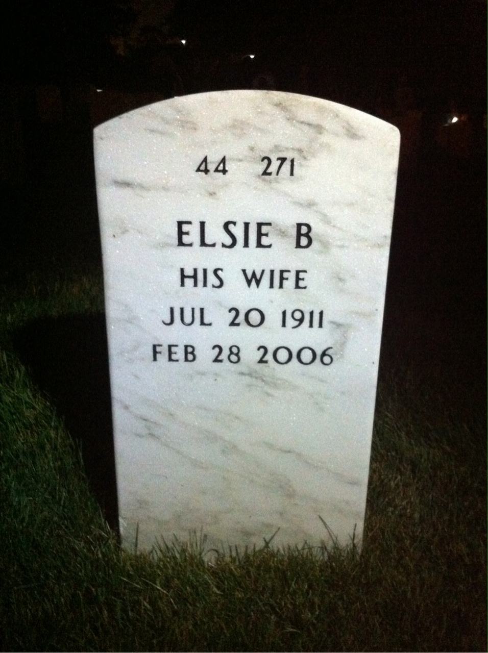 Back of headstone — Floyd Burleigh