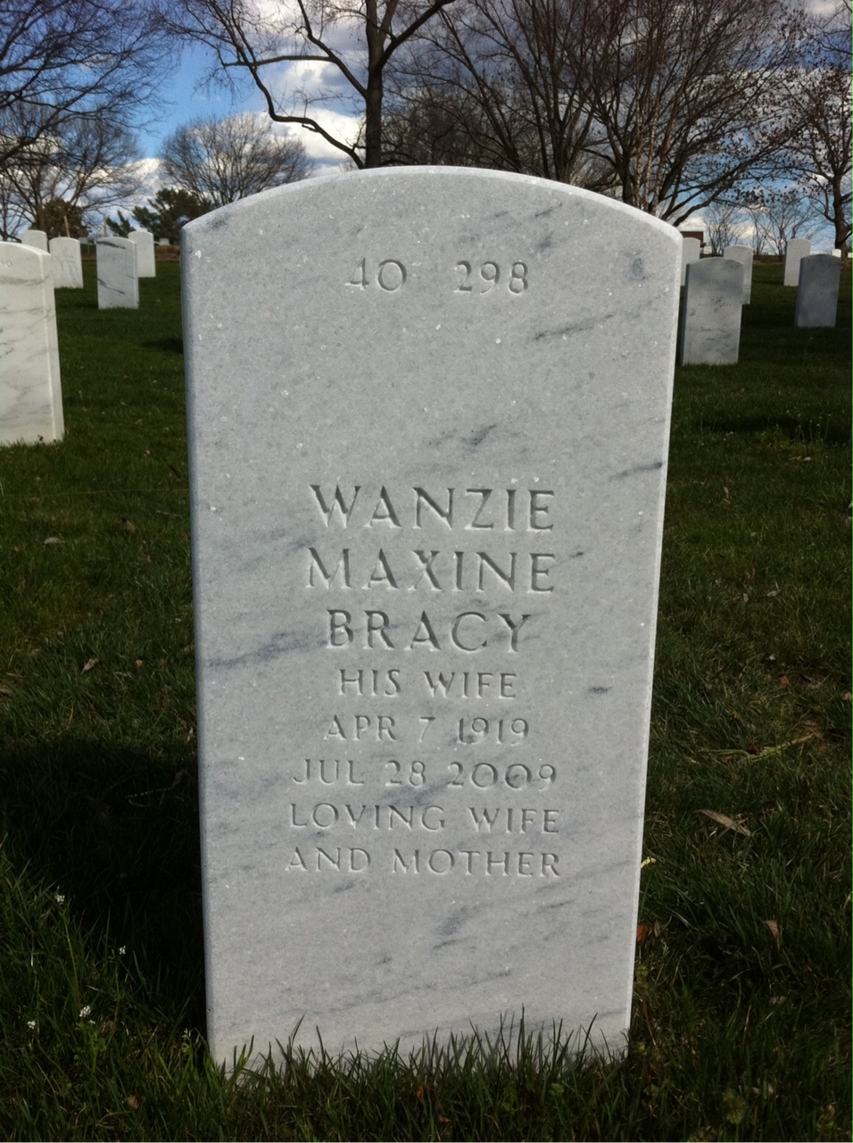 Back of headstone — Harry Grafton