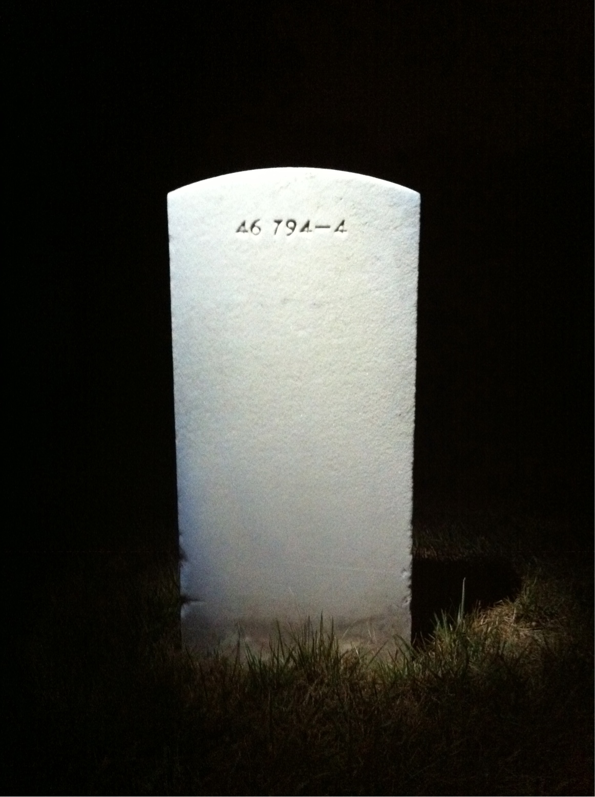 Back of headstone — Michael Nelson Sullivan
