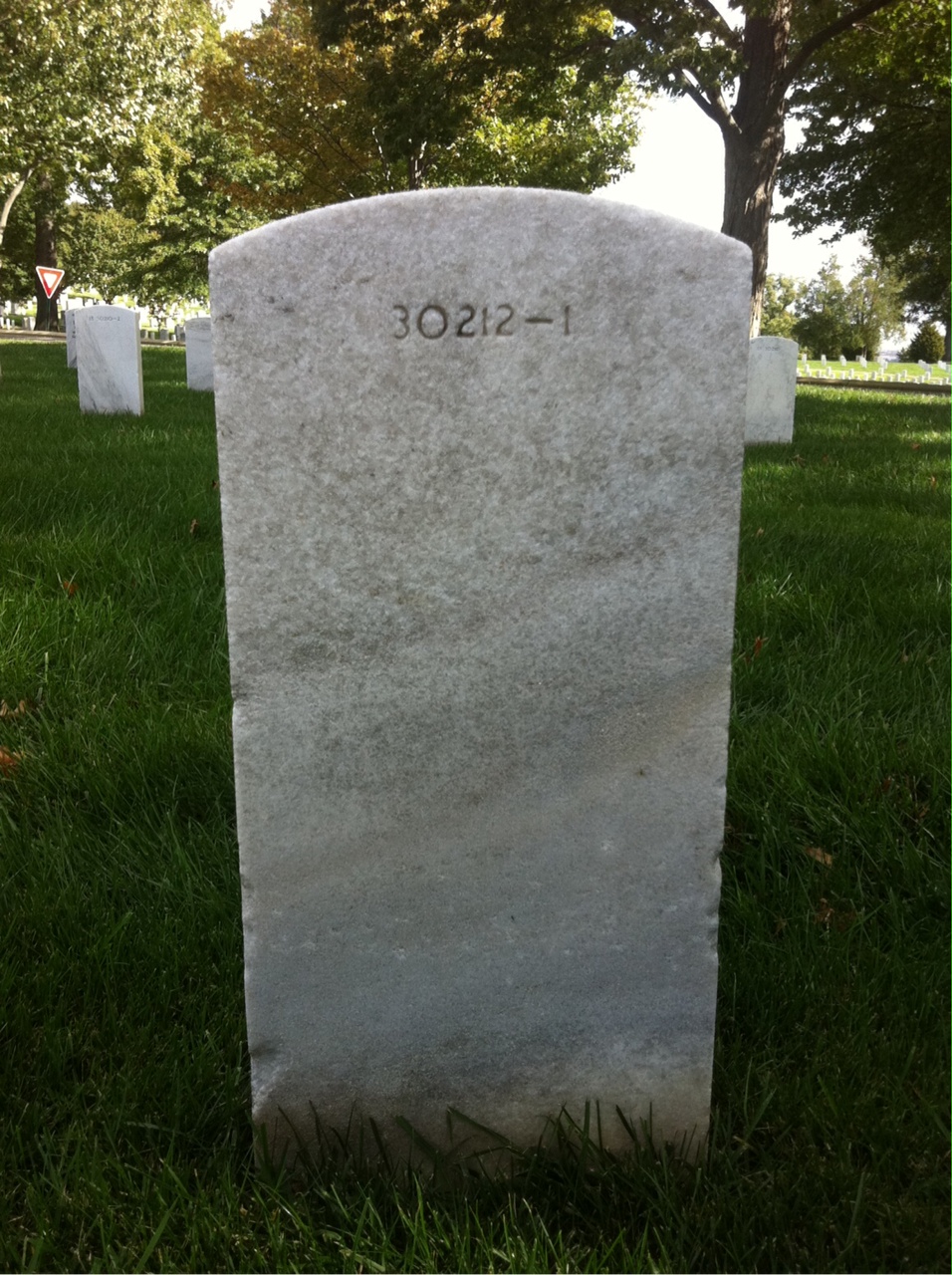 Back of headstone — William Baum
