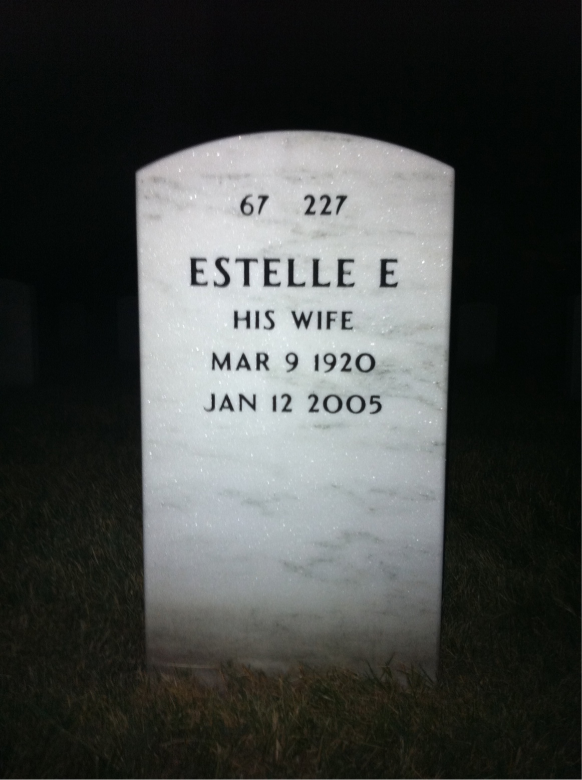 Back of headstone — Harold Monteith