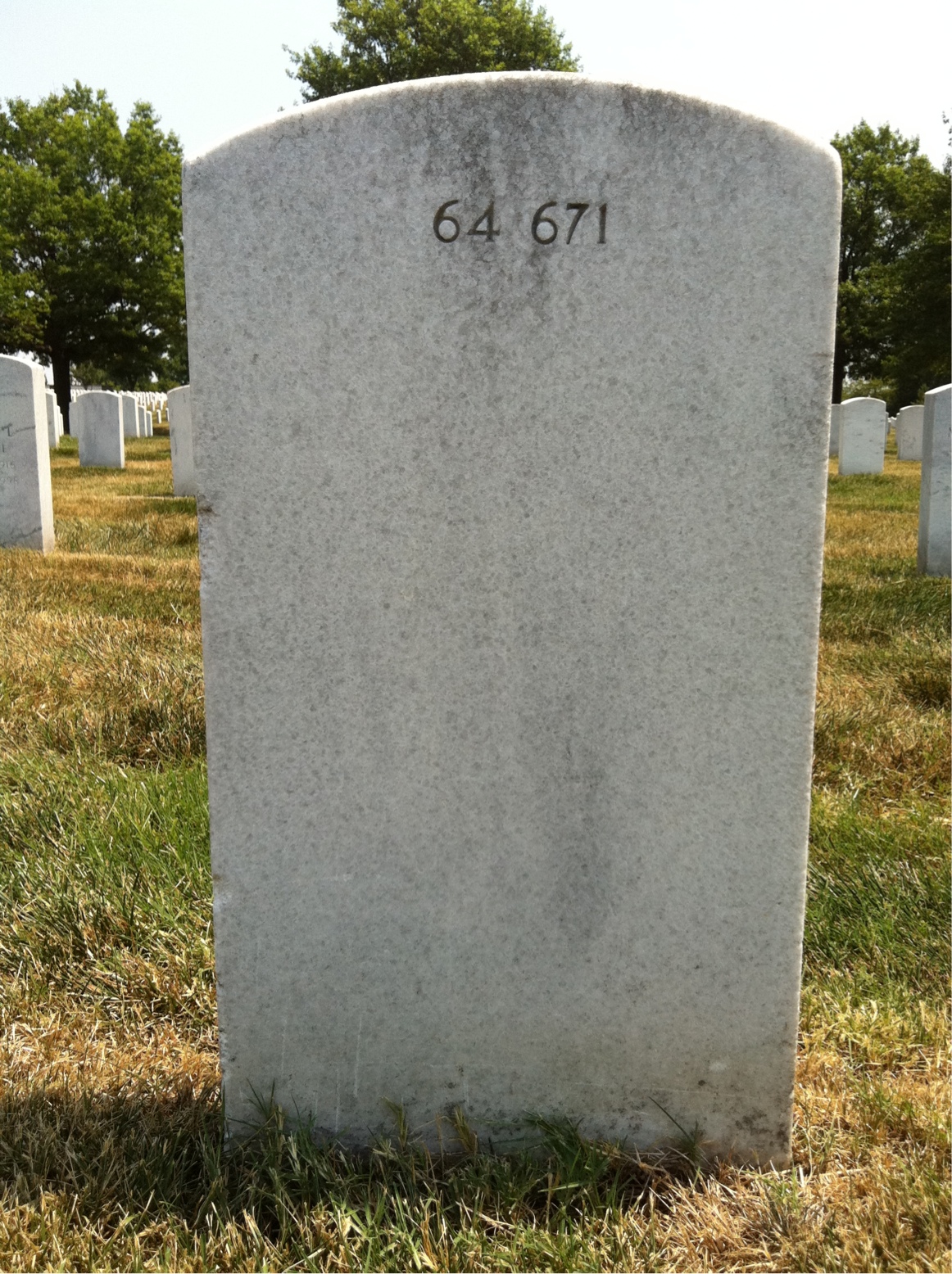 Back of headstone — Gary Mckelvy