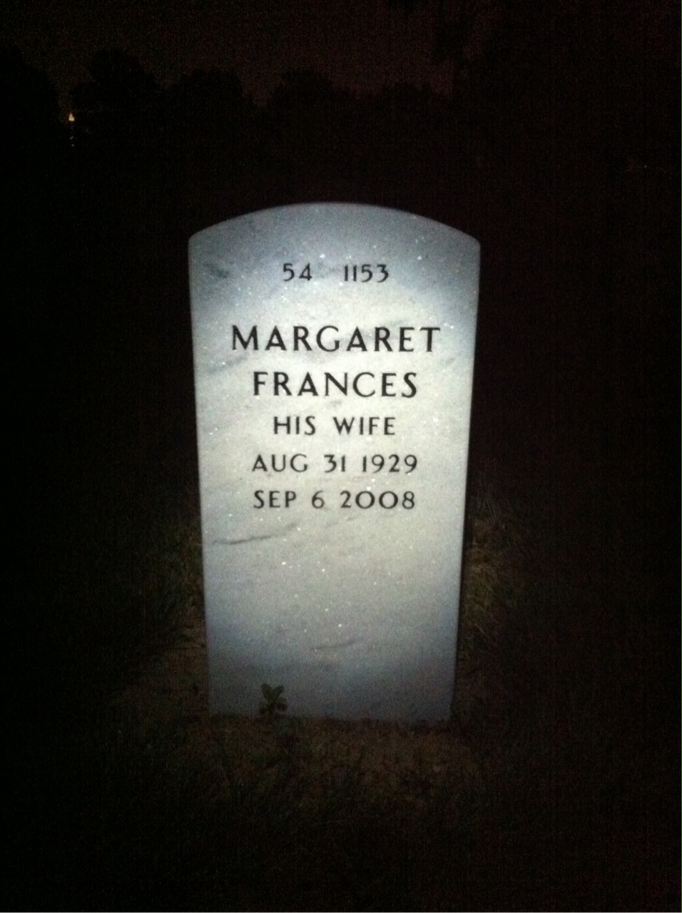 Back of headstone — Nathan Marshall