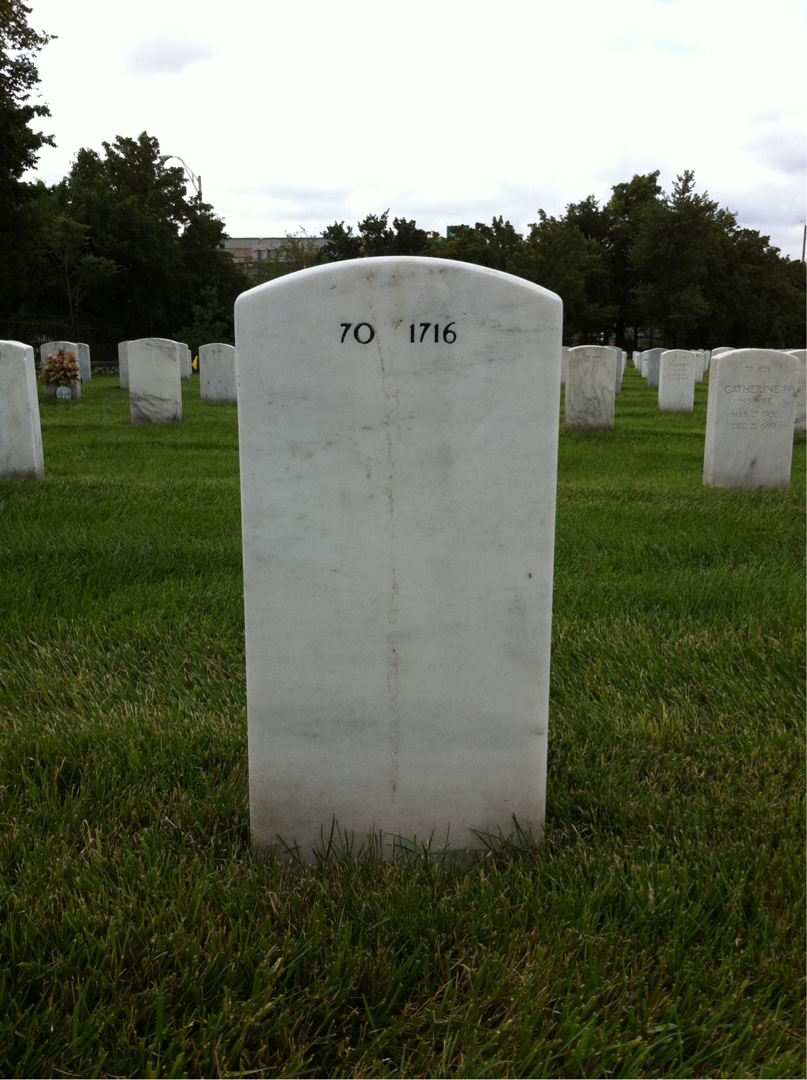 Back of headstone — Ralph Bolnick