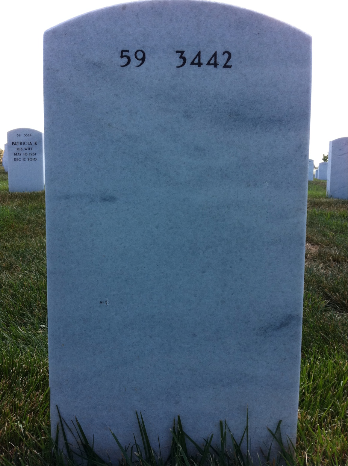 Back of headstone — Eddie Cooper