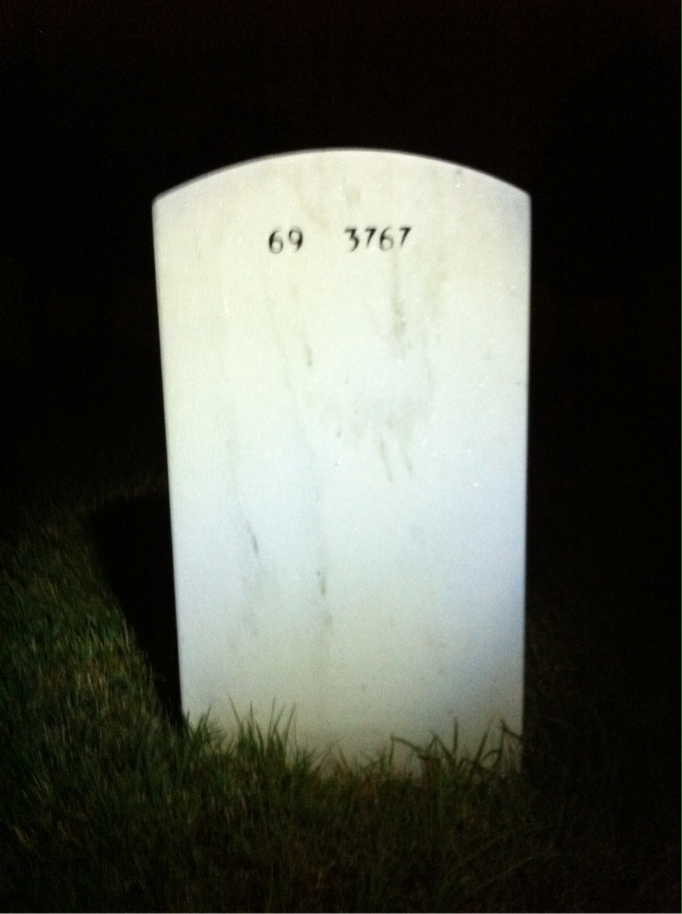 Back of headstone — John Faust