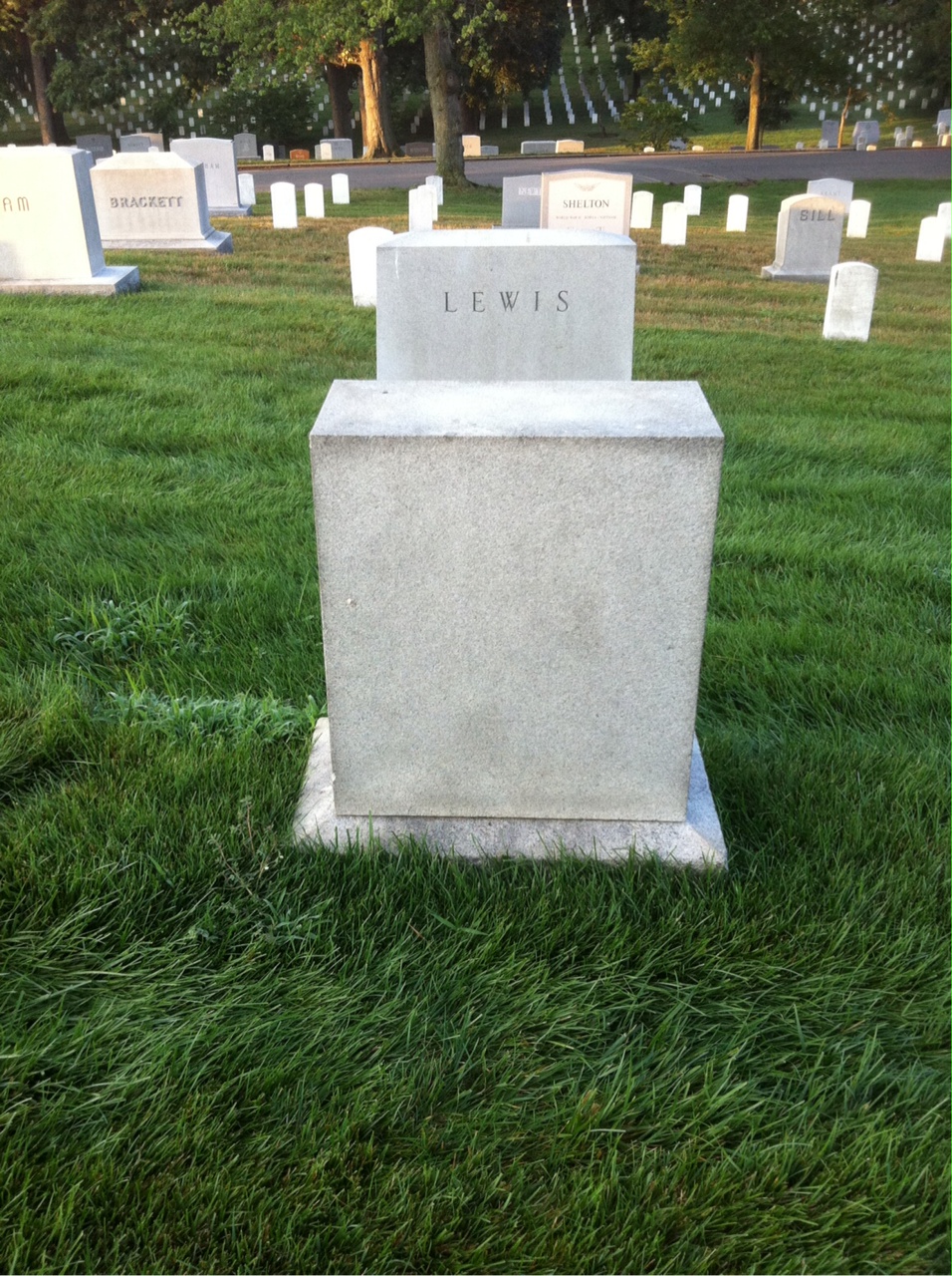 Back of headstone — Frank Milliken